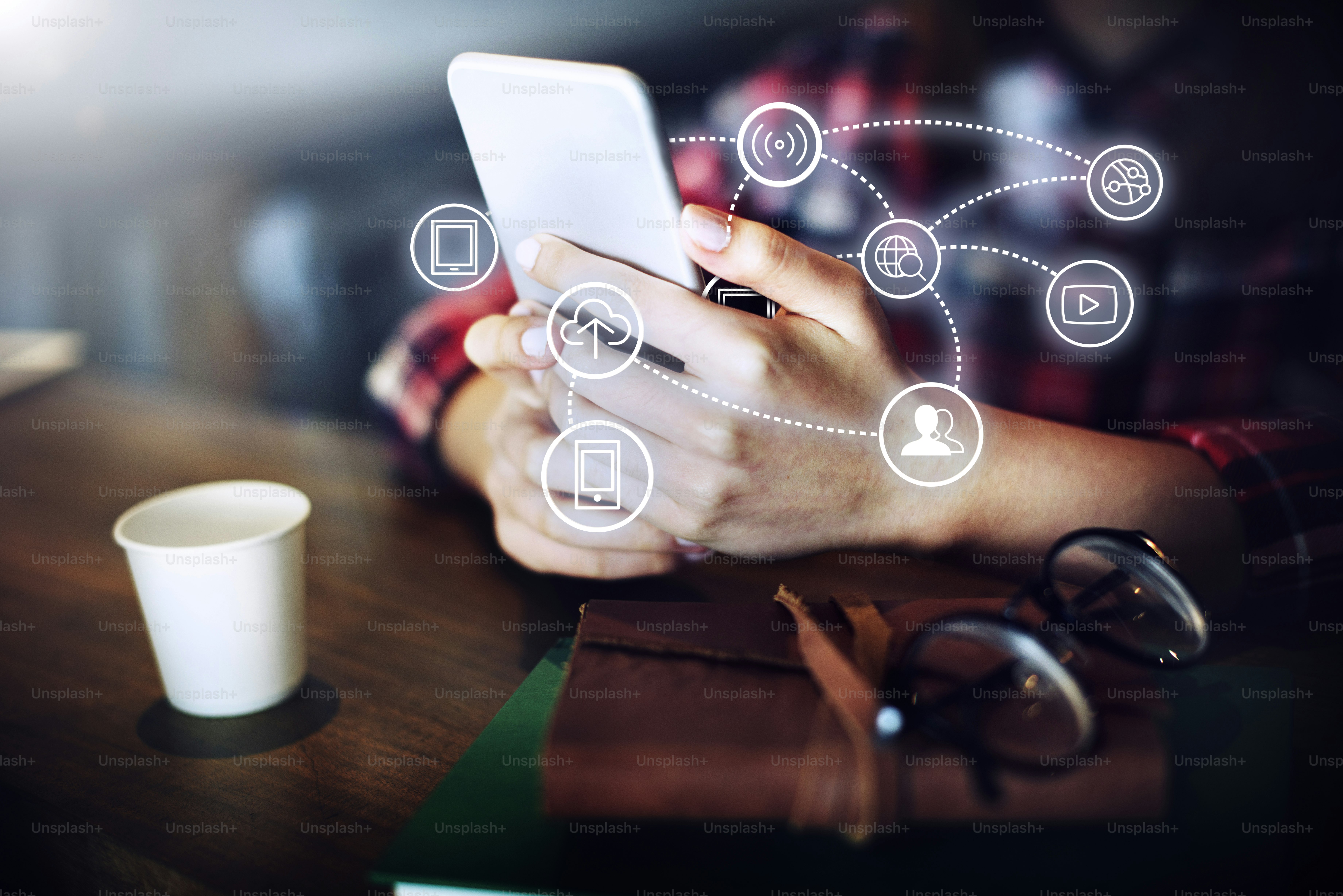 Trends Share Interact Internet Word Concept