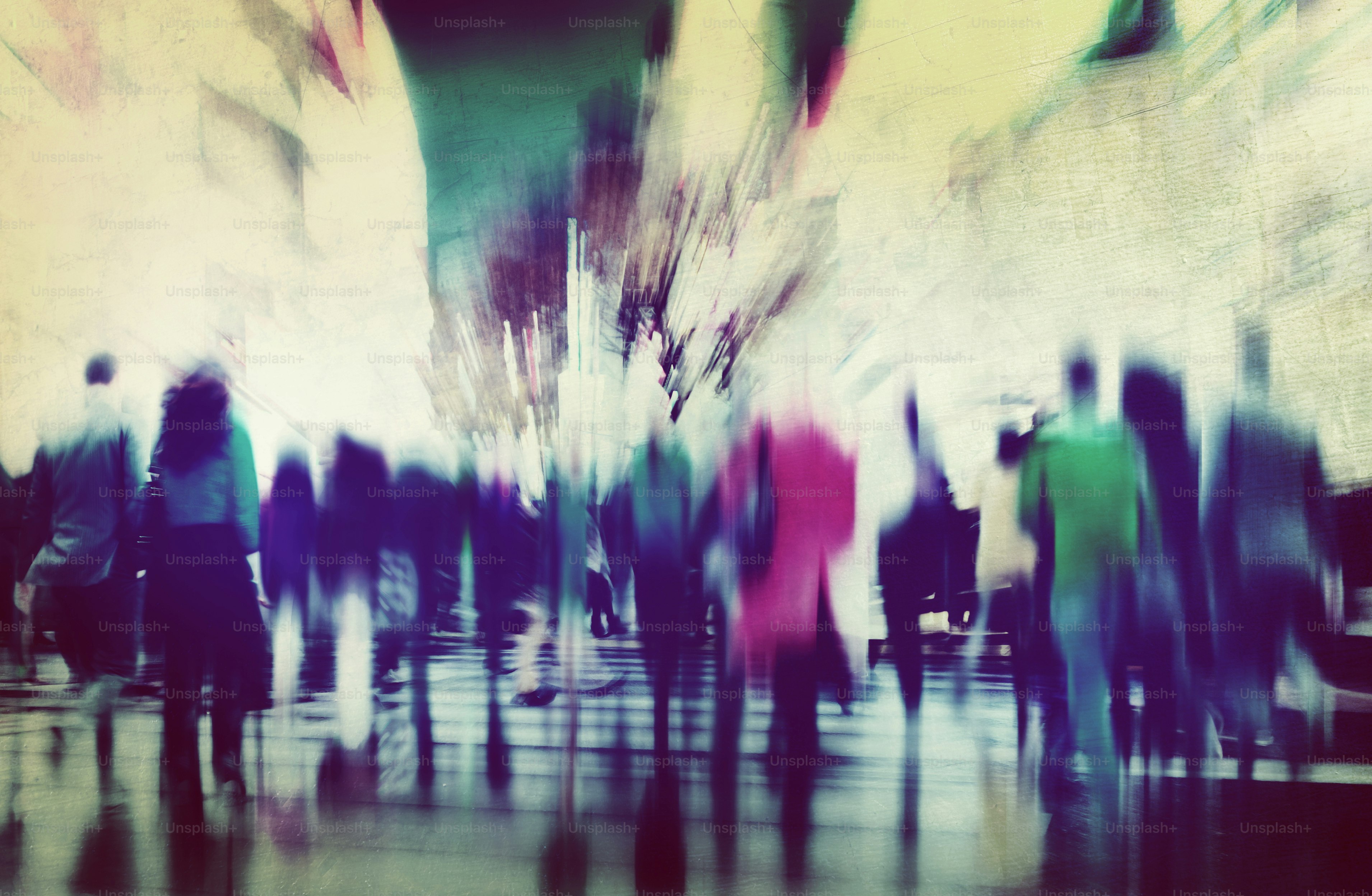 Business People Rush Hour Walking Commuting City Concept