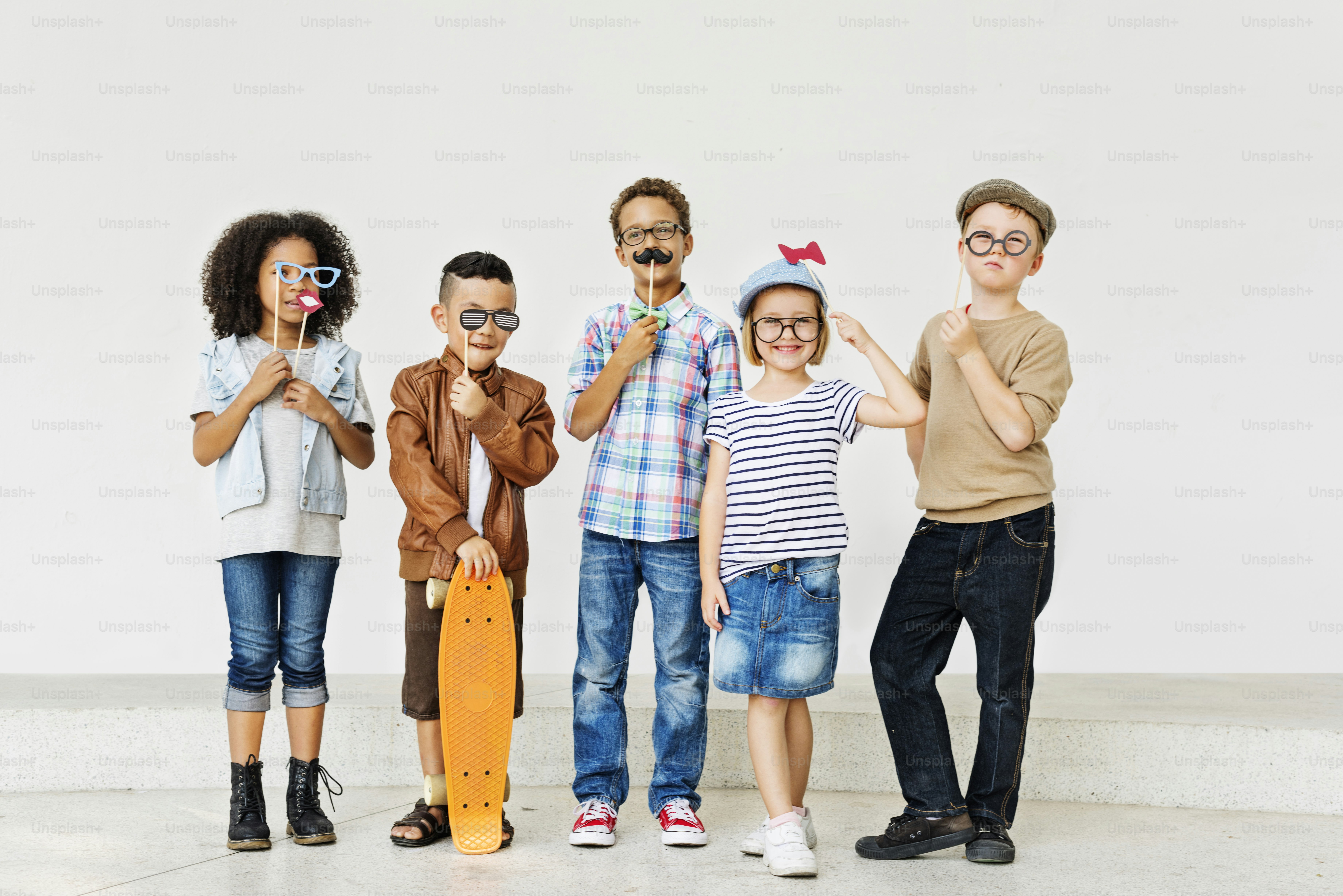 Kids Fun Children Playful Happiness Retro Togetherness Concept photo ...