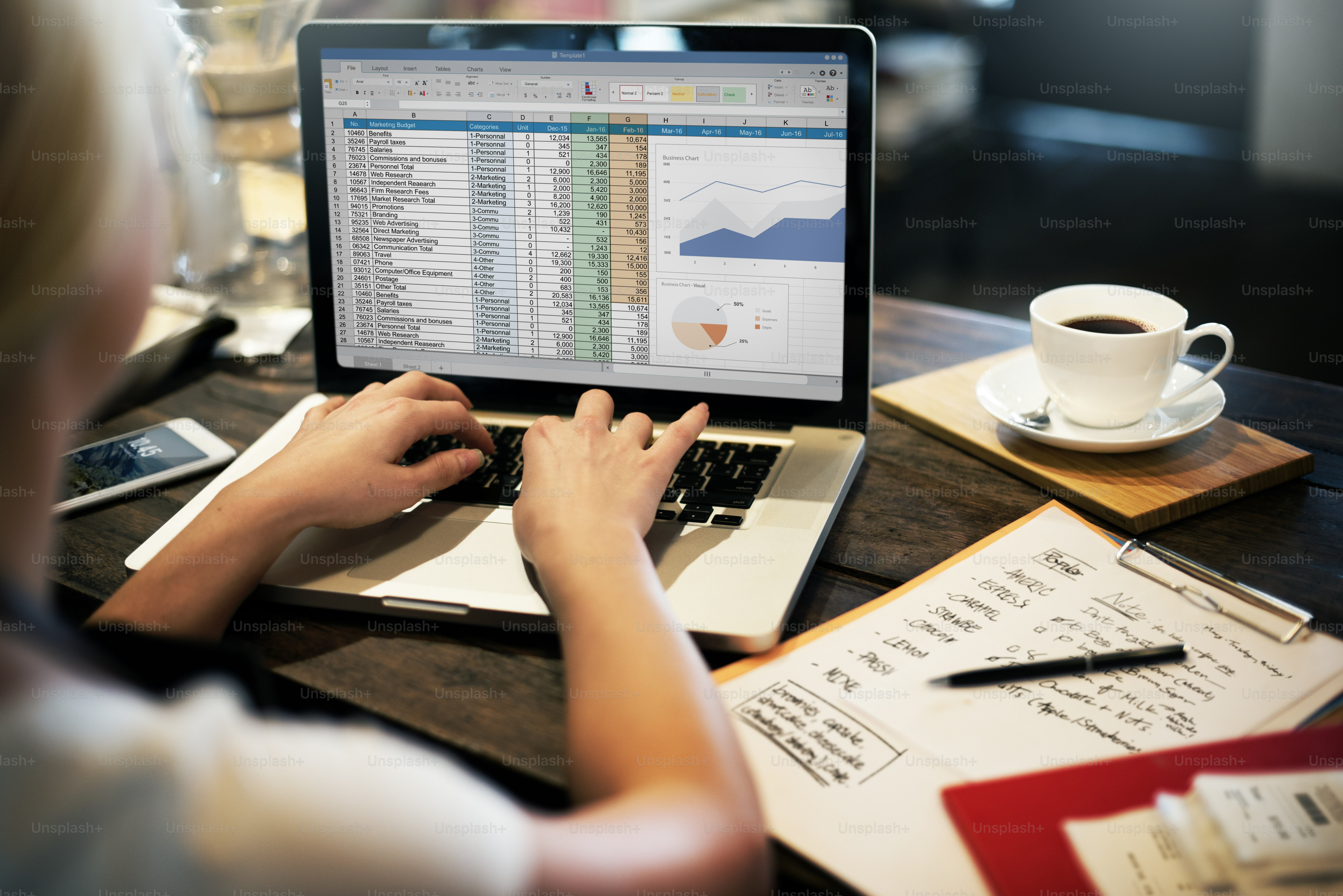 Financial planning and data editing in a spreadsheet application