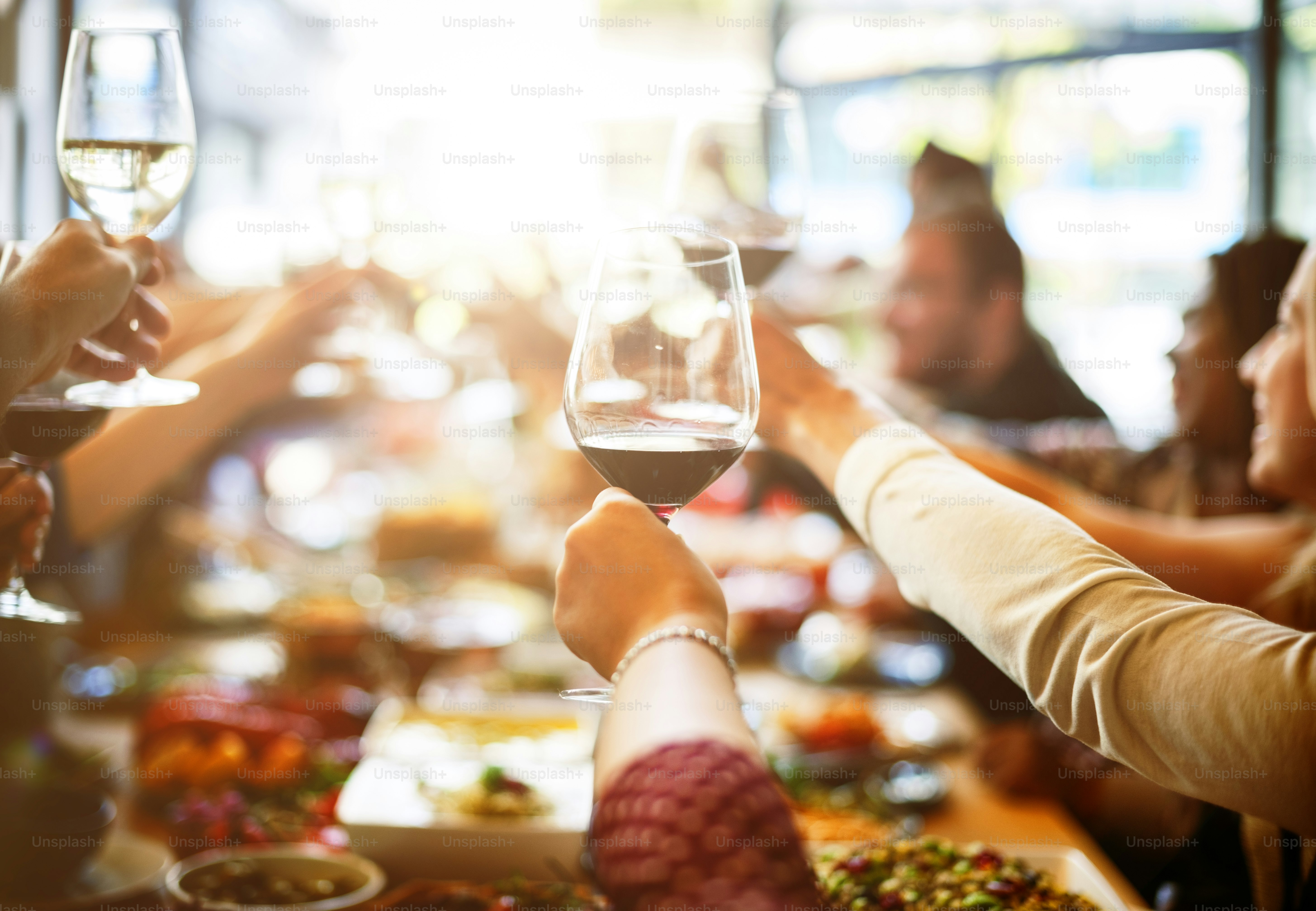 Reunión de Negocios Comer Salud Concepto de Felicidad