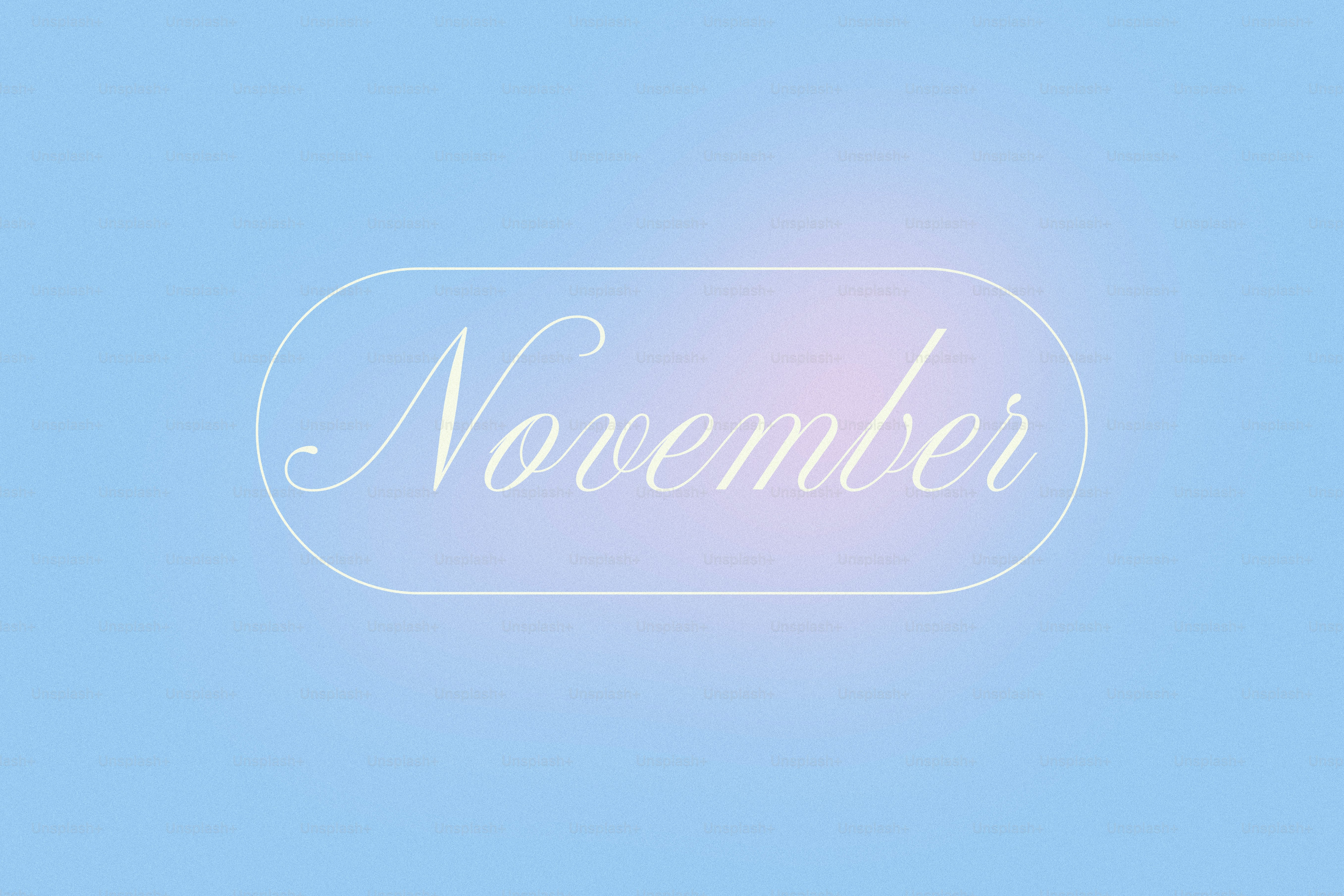 The word november written in elegant script.