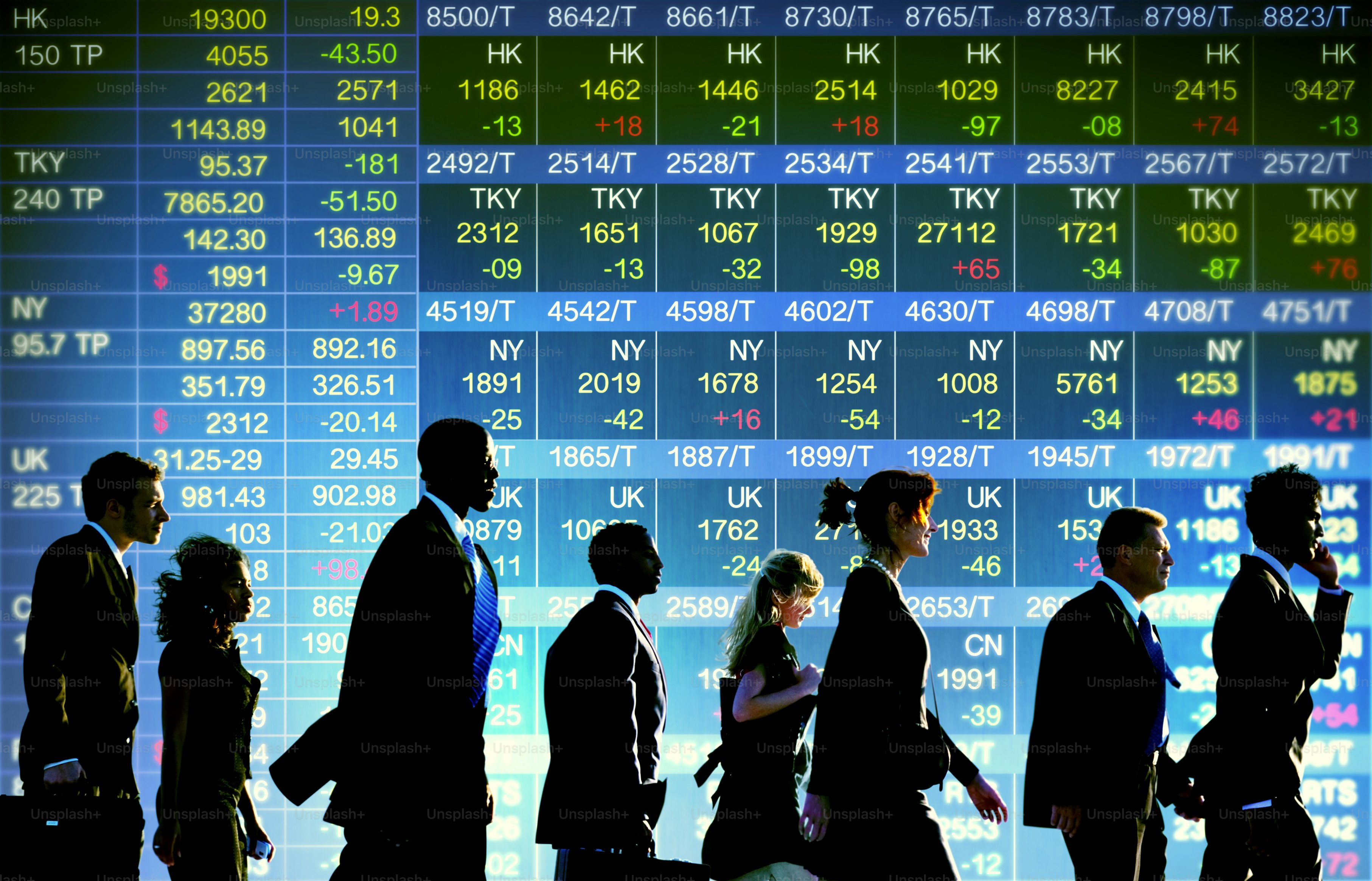 Group of Business People Stock Market Concept