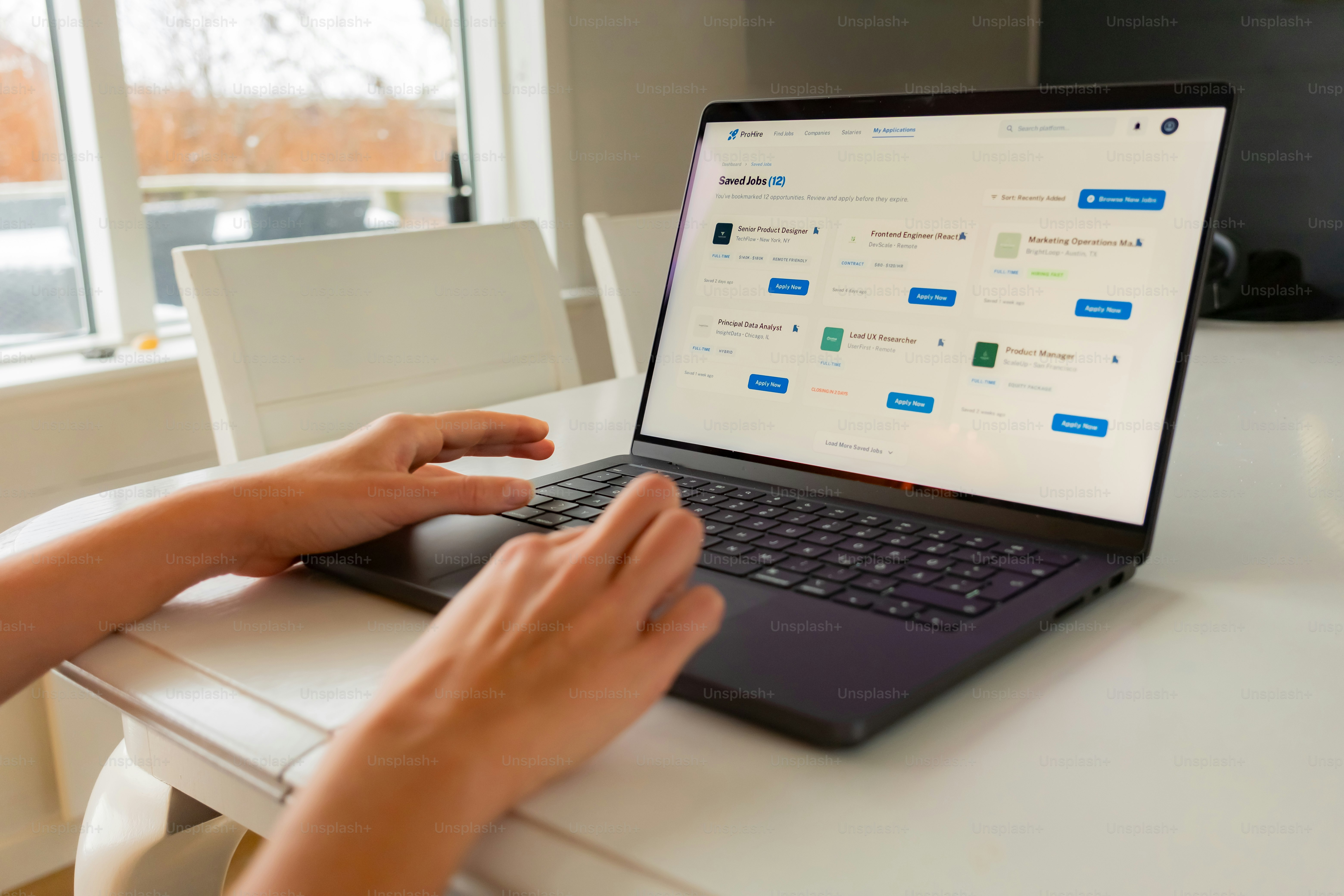 Laptop screen showing a job application page photo – Job Image on Unsplash