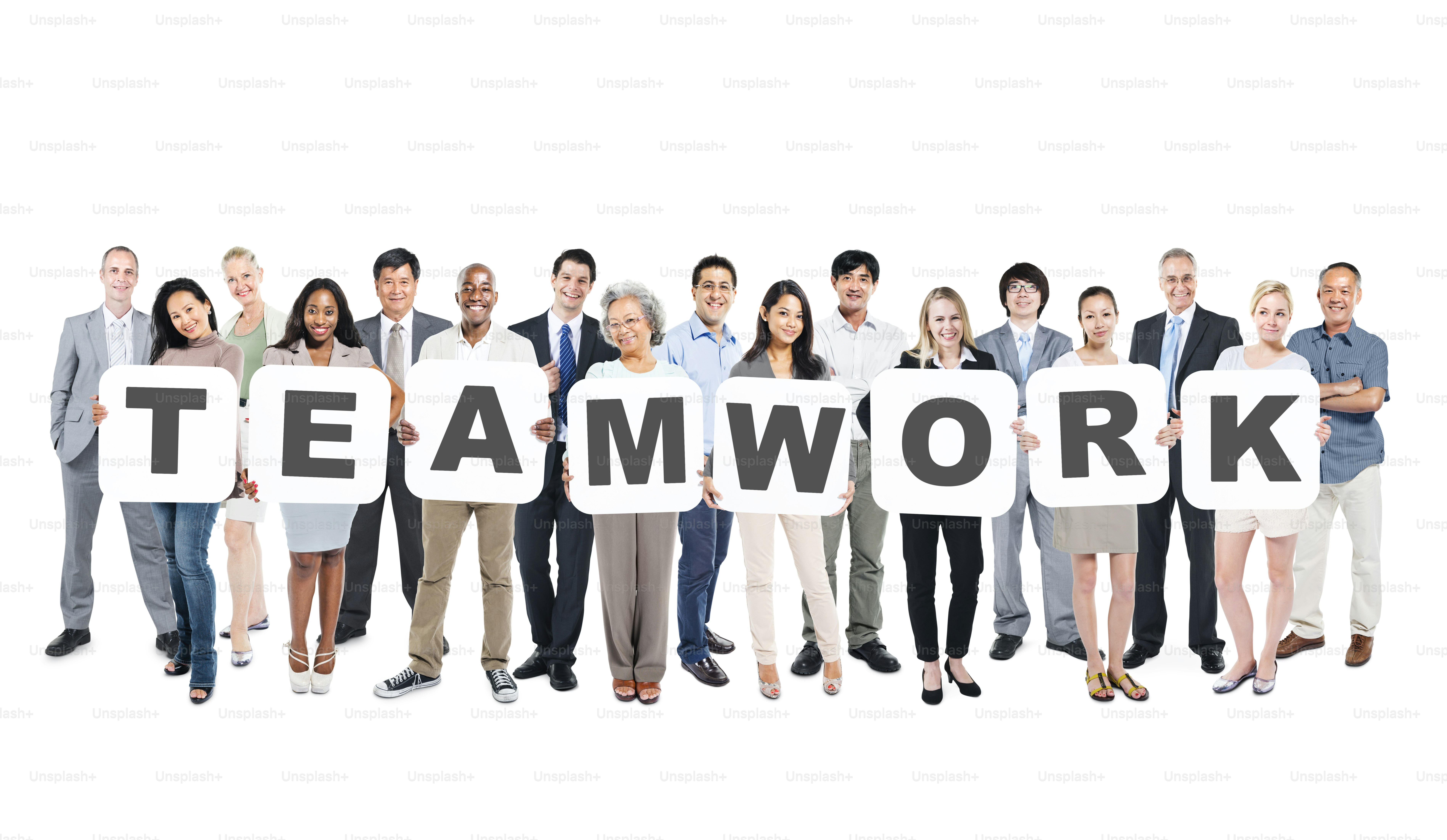 Diverse team in modern office