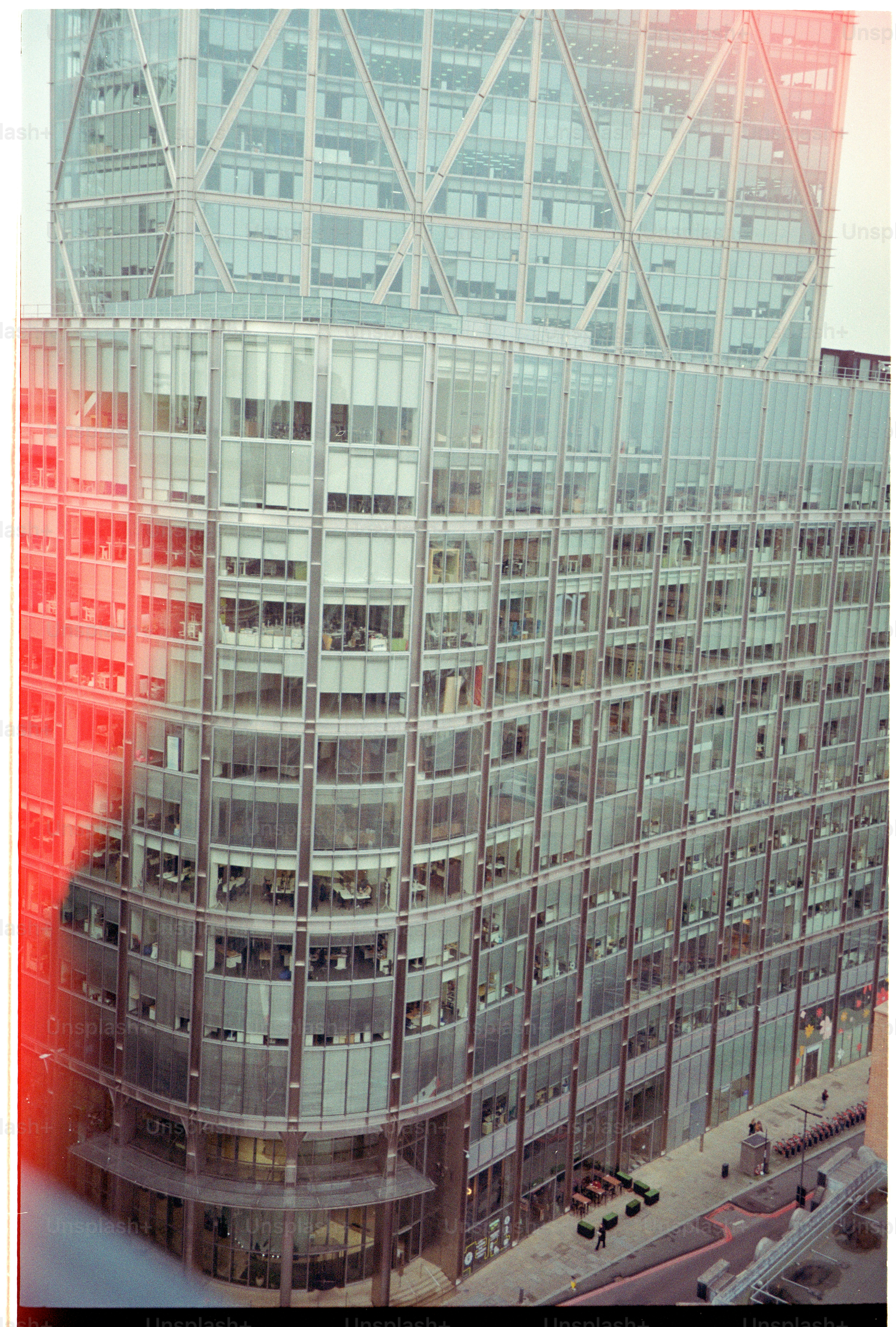 Modern glass buildings in a city during the day