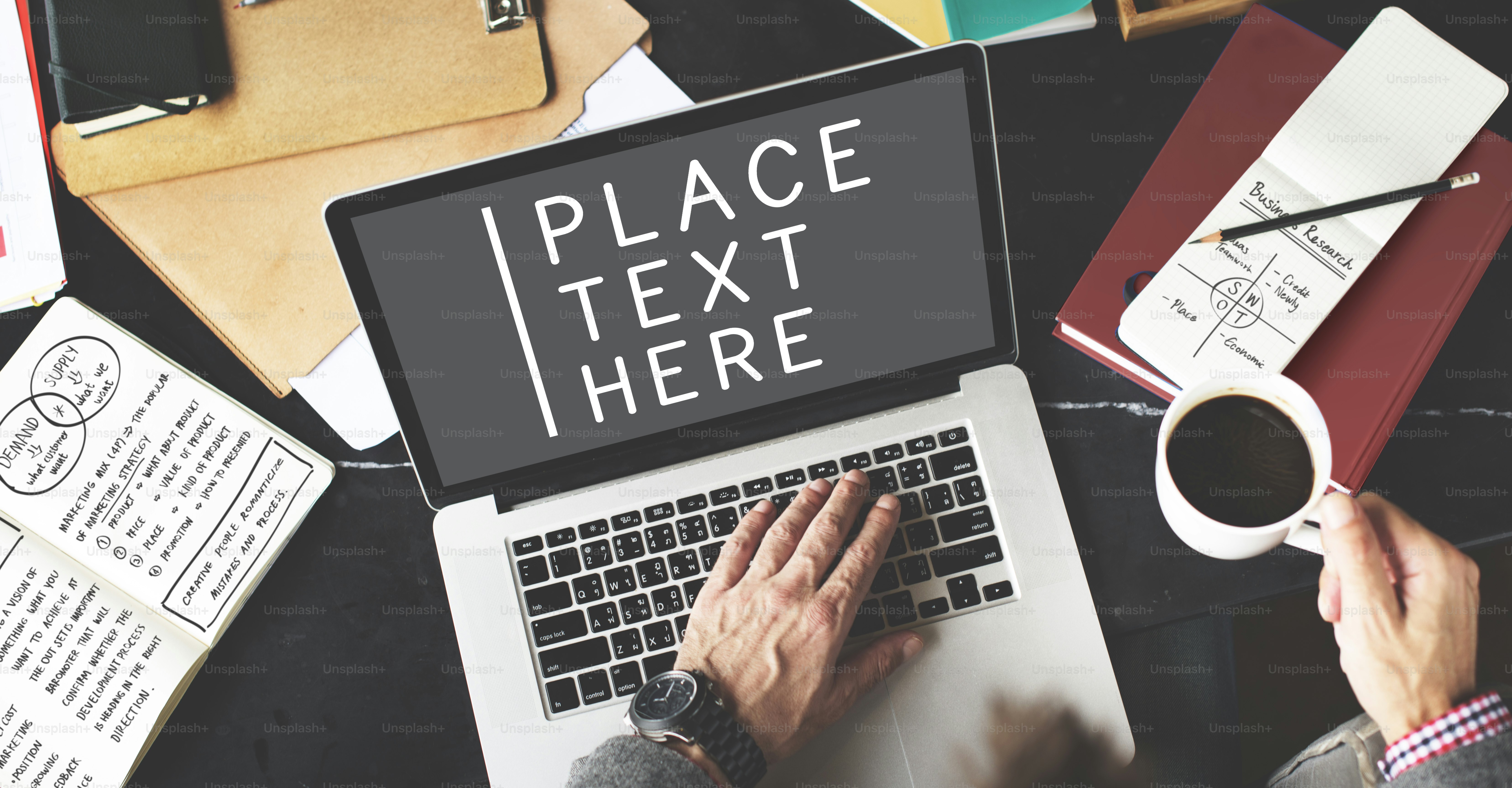 Tecnología de Trabajo de Portátiles Concepto de Espacio de Copia Comercial