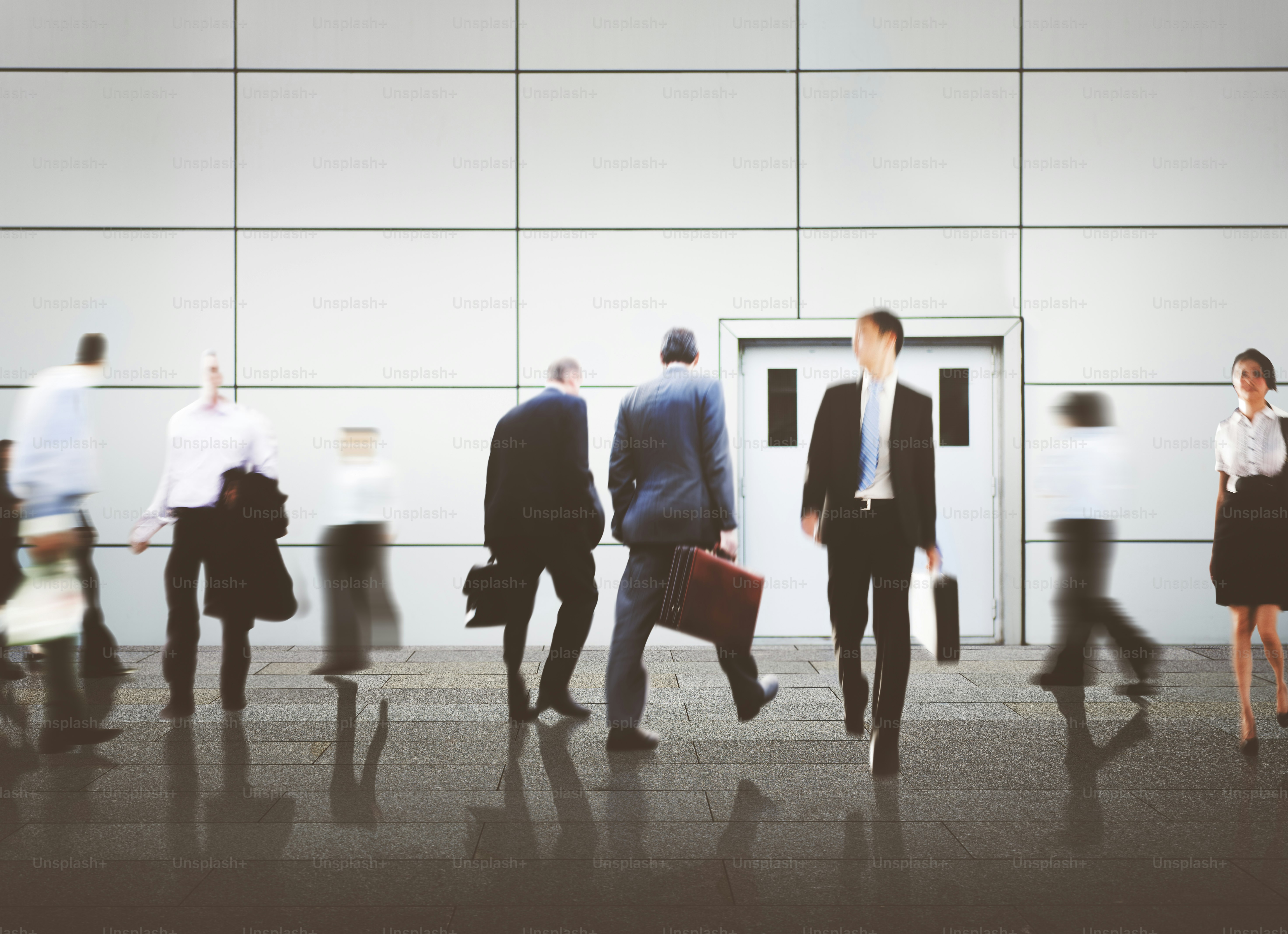 Business People City Life Hustle Hurry Occupation Concept