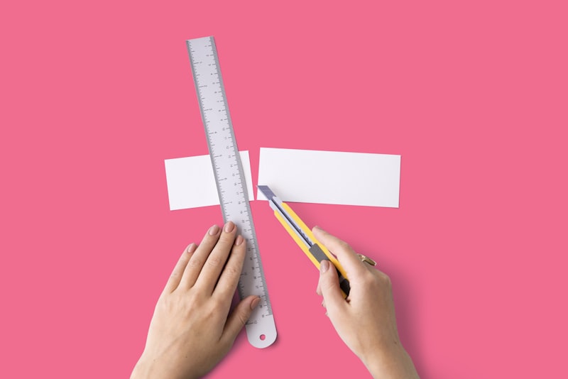Cutter Ruler Paper Art Color Design Creative Concept