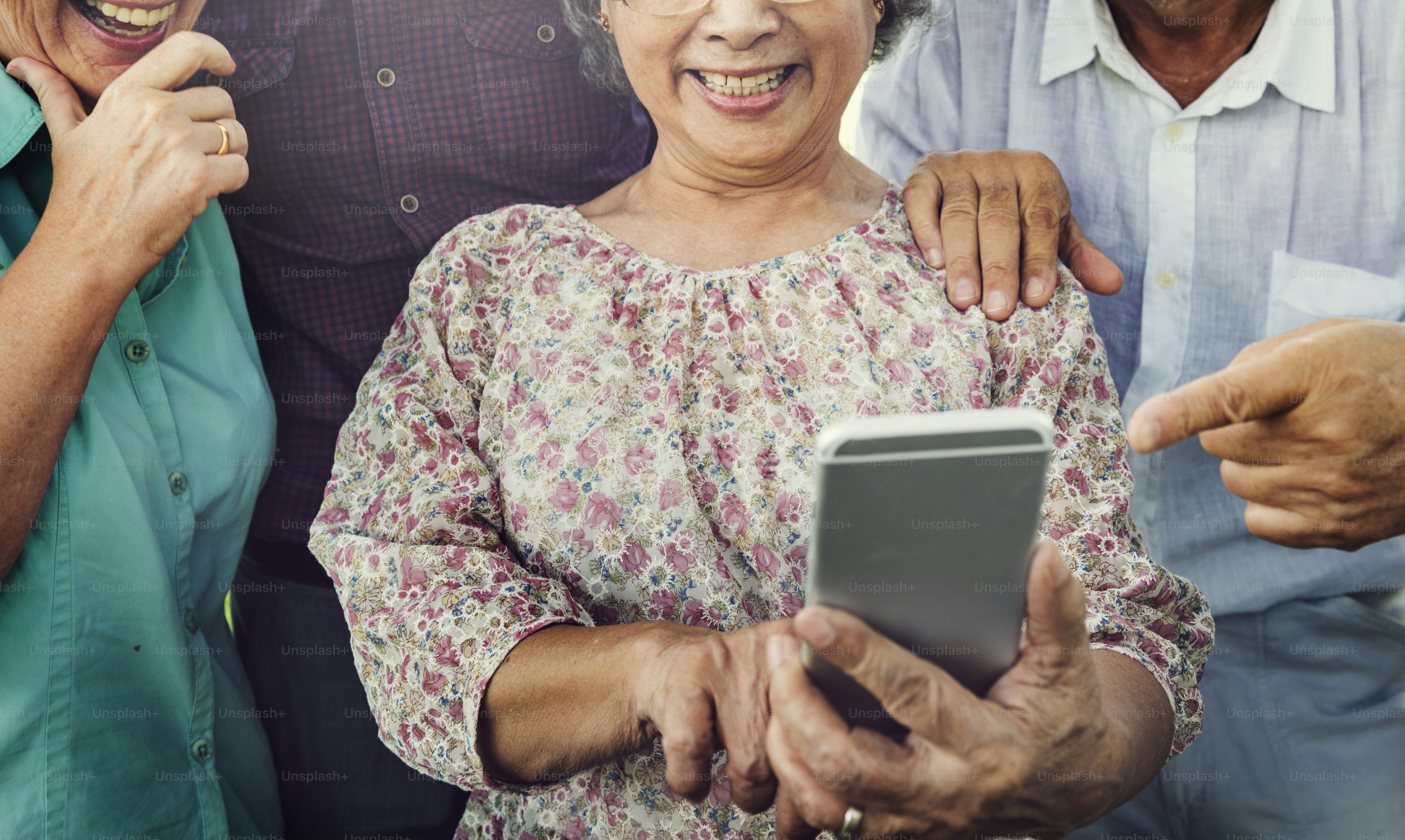 Group of Senior Retirement Friends Happiness Concept photo – Community ...