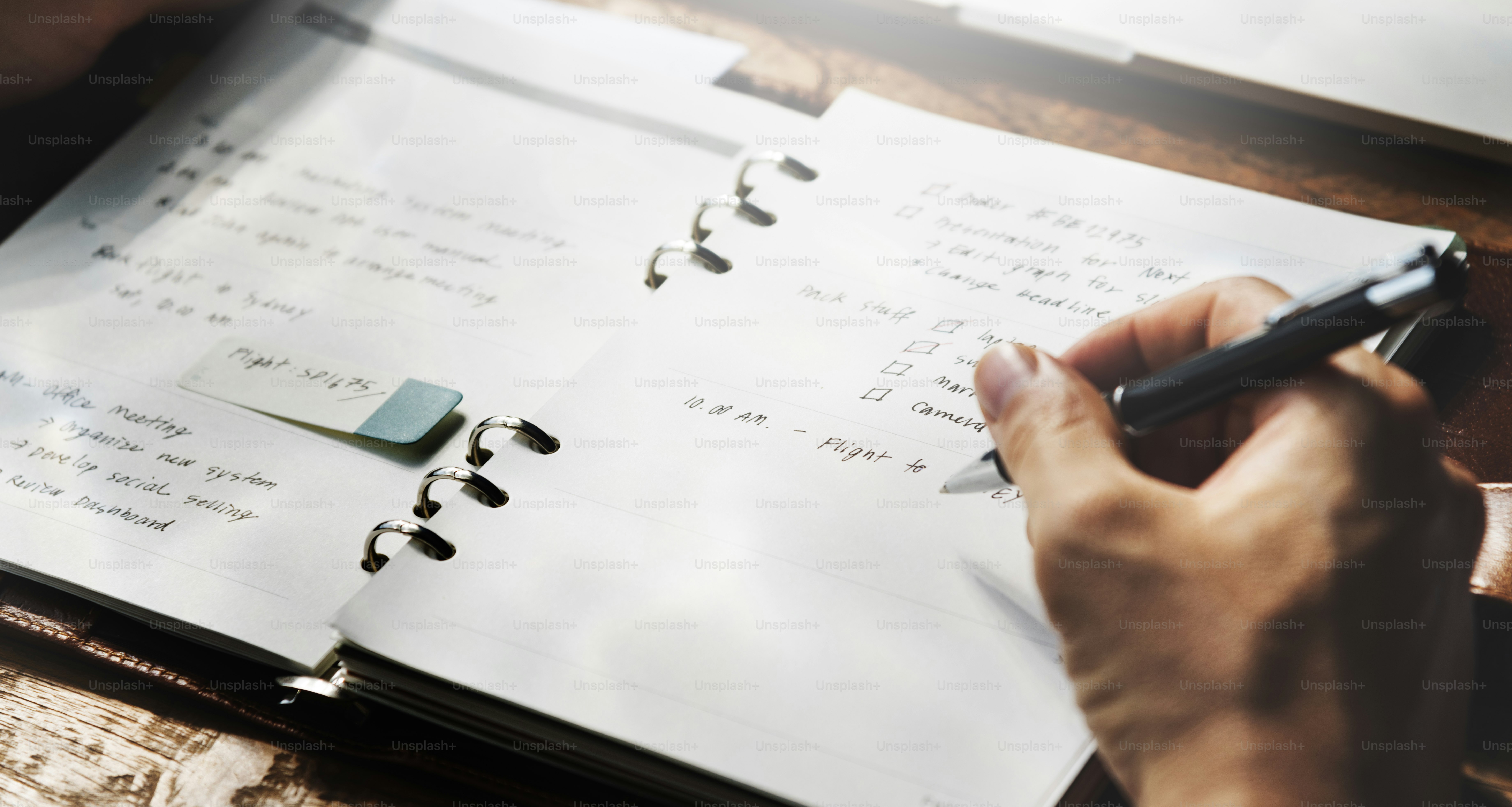 Journal Writing Planning Workplace Concept