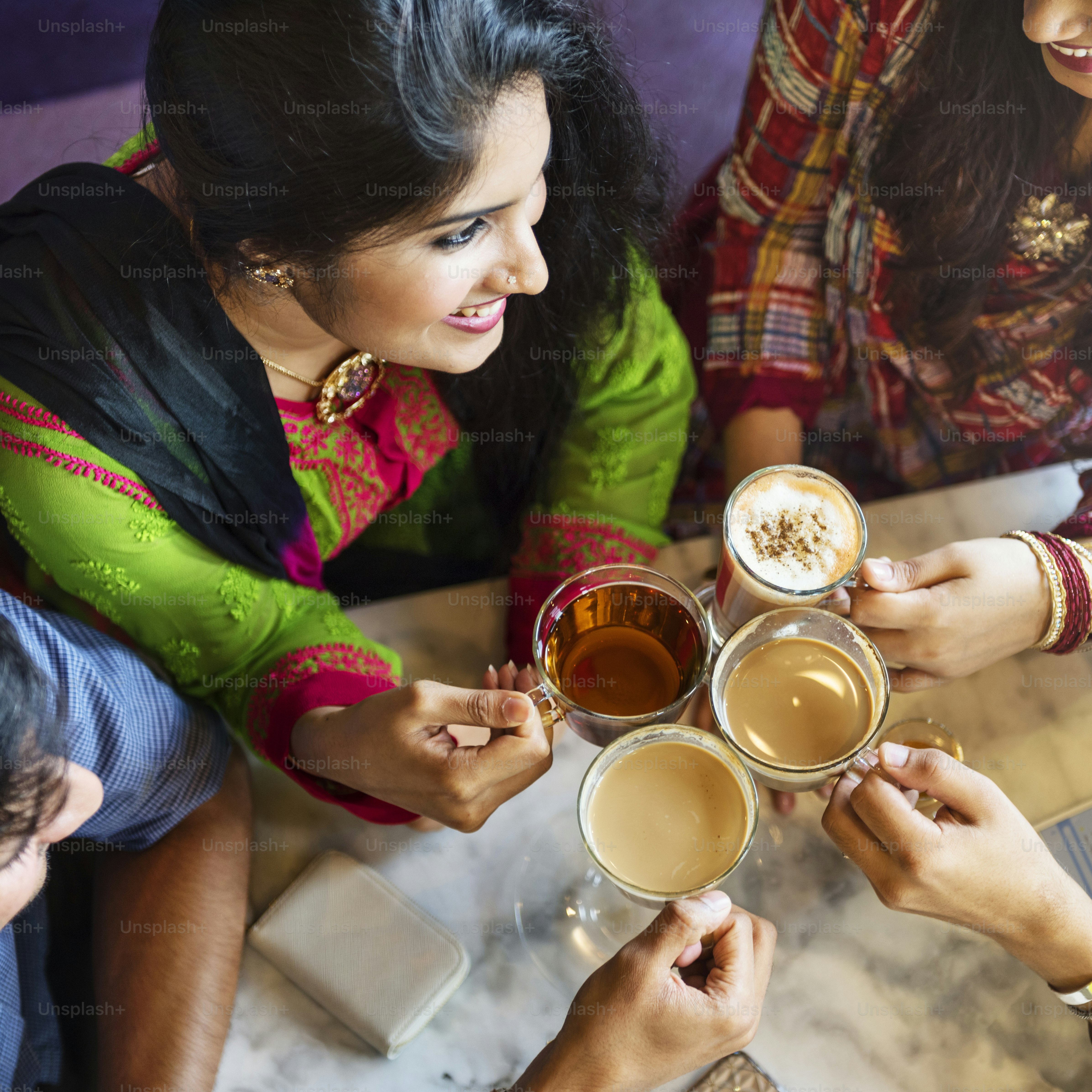 Indian Ethnicity Drinking Cafe Break Coffee Tea Concept