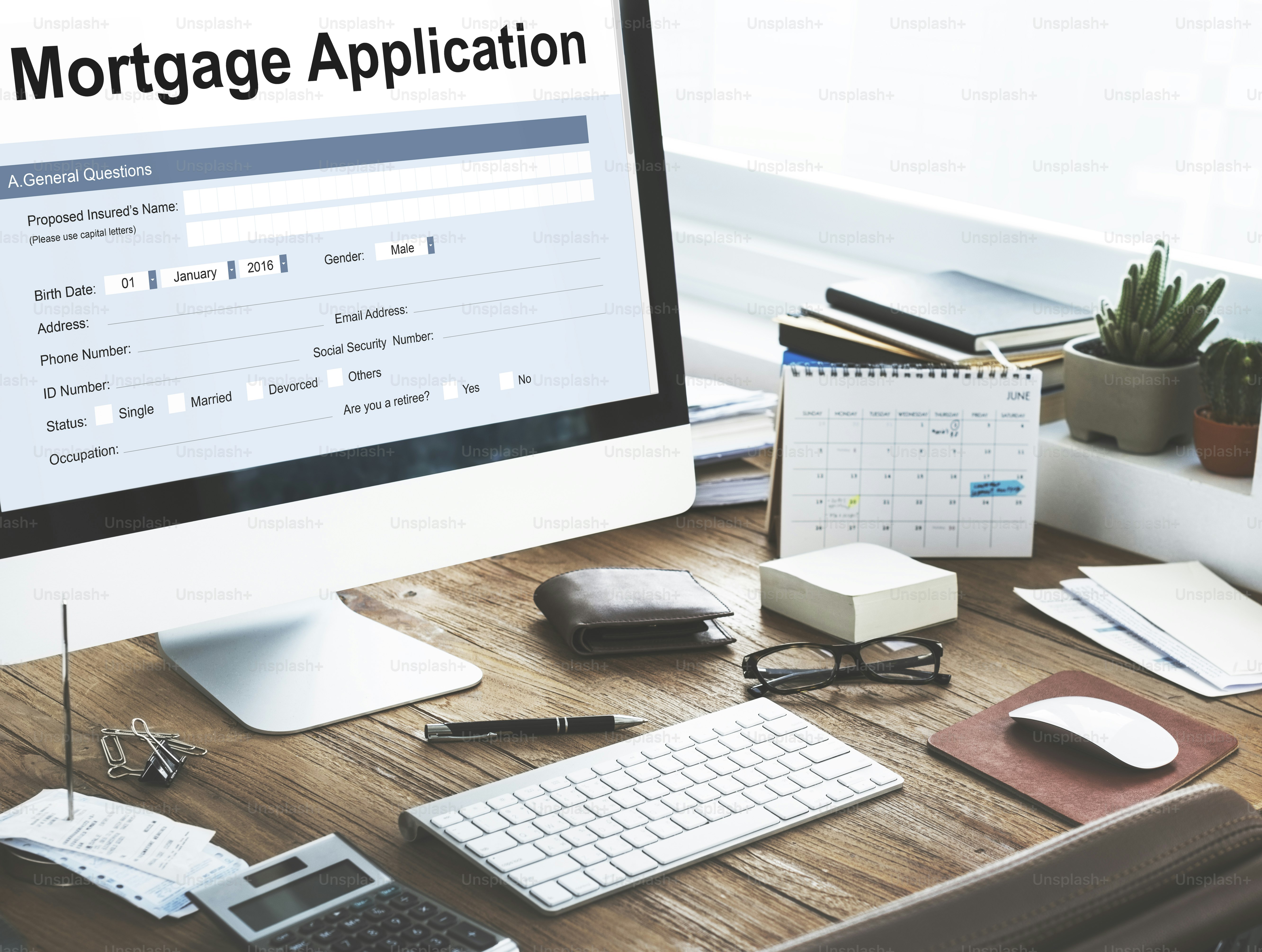 Mortgage Application Home Loan Concept