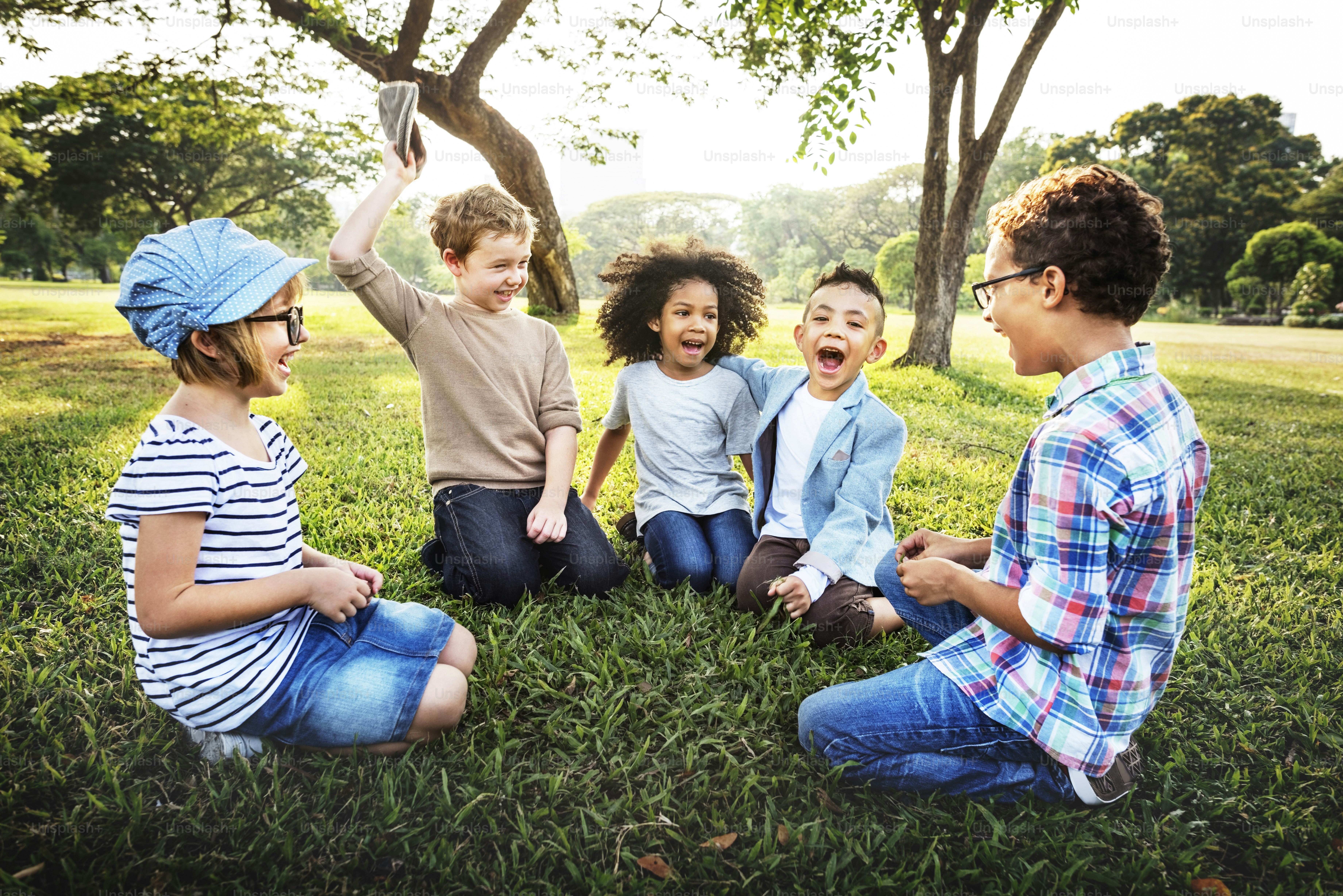 Kids Huddle Happiness Fun Smiling Concept photo – Friendship Image on ...