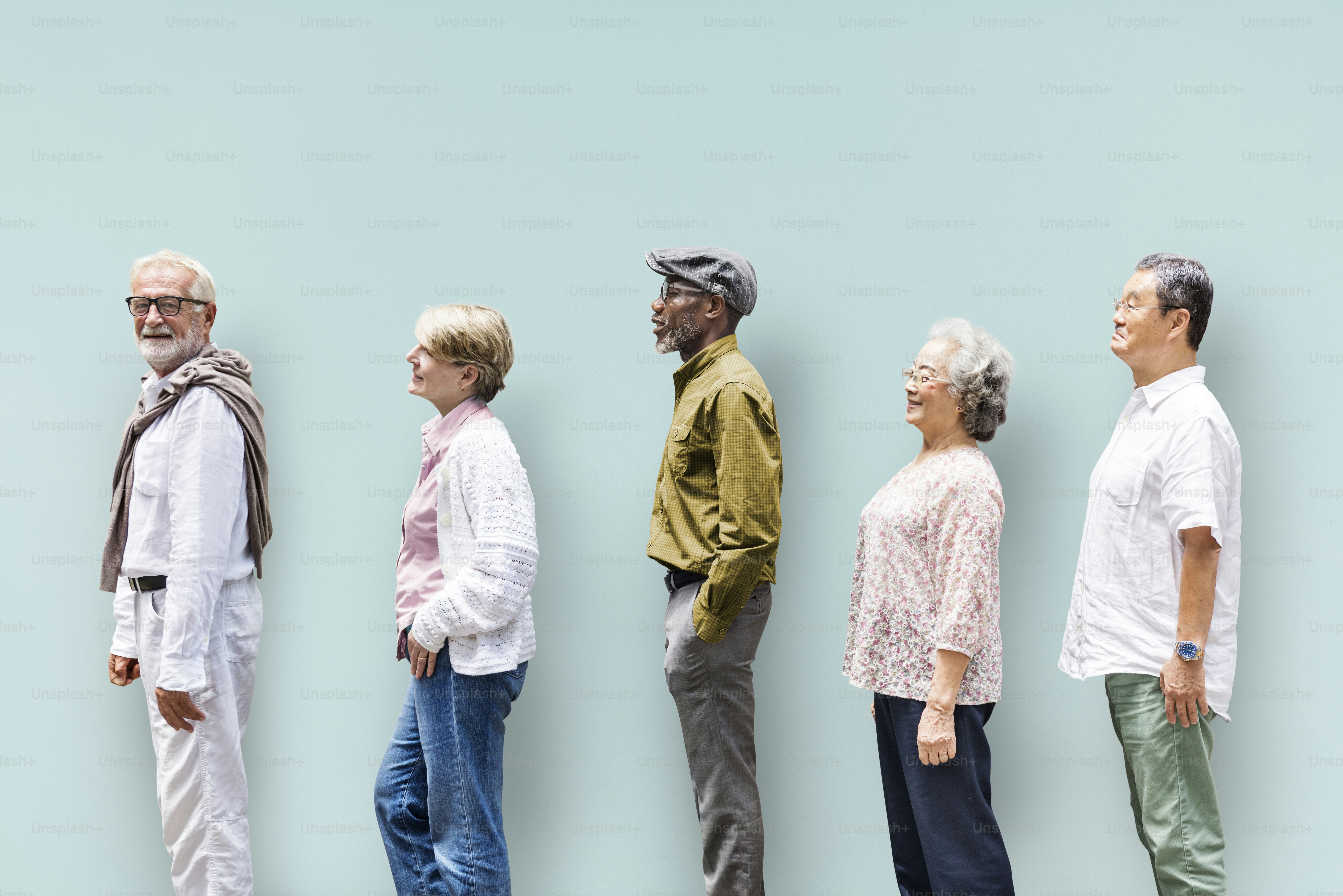 Diversity Senior People Friends Lifestyle Concept