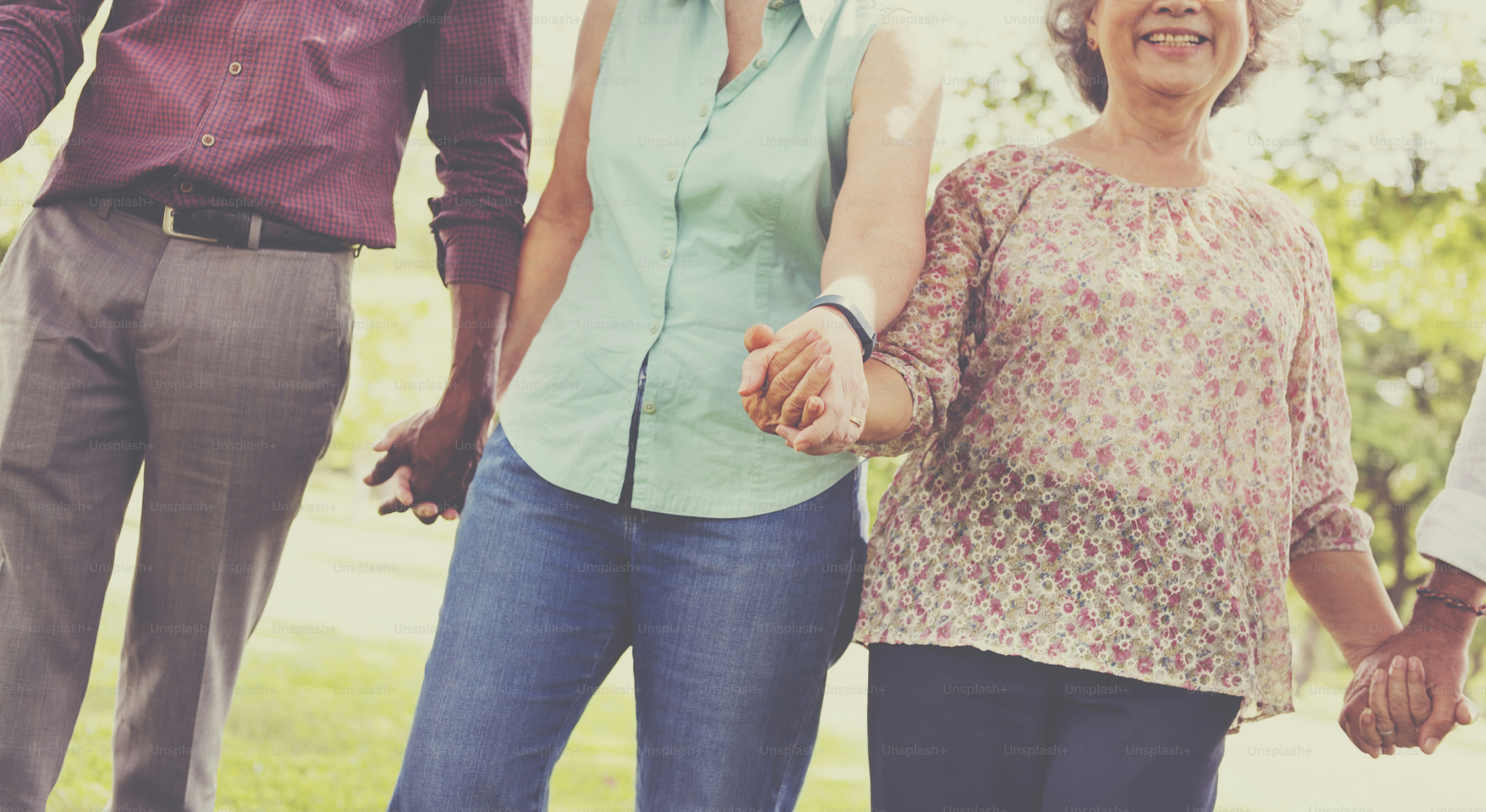 Group of Senior Retirement Friends Happiness Concept photo – Outdoor ...