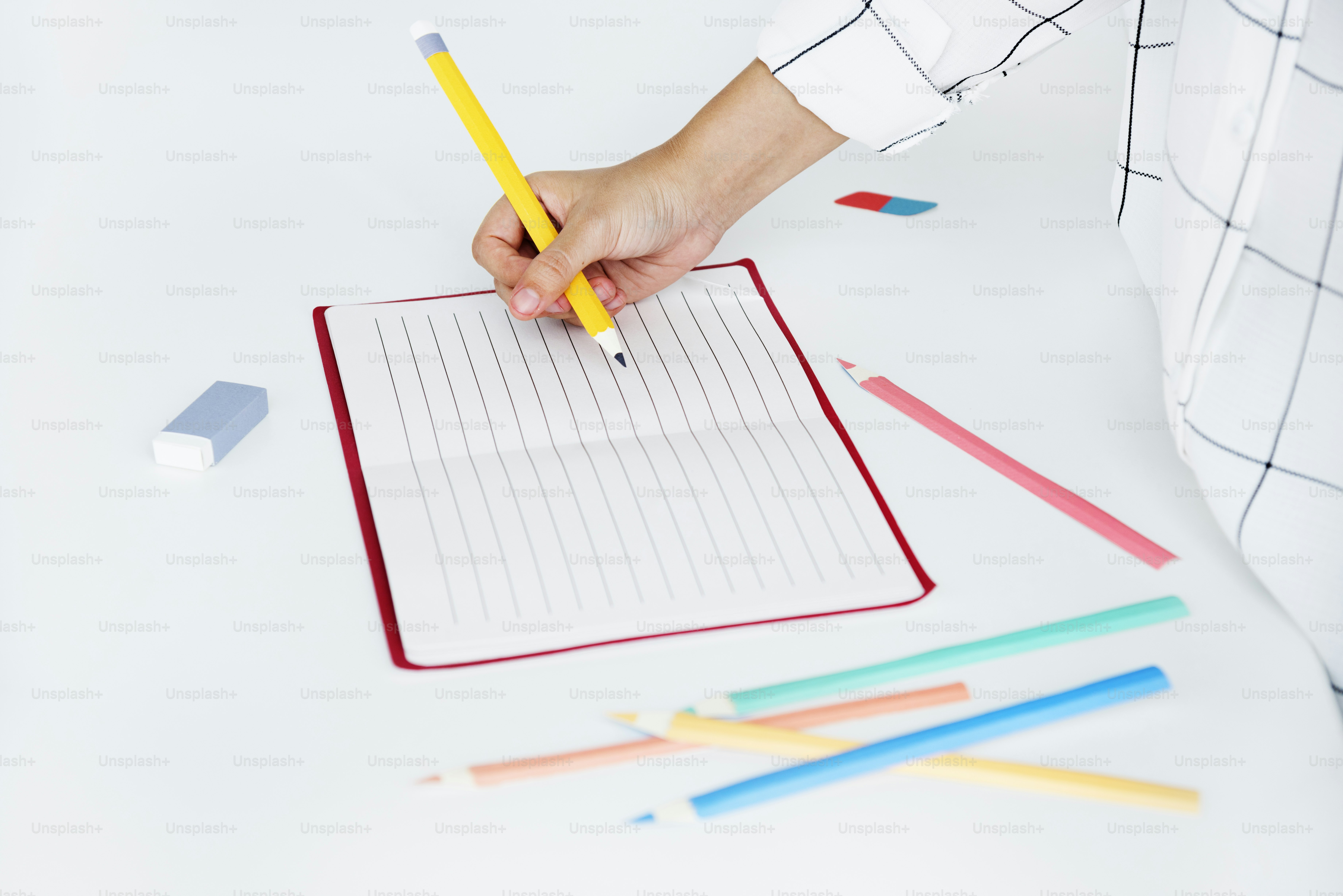 Blank Mockup Empty Page Diary Copy Space Concept