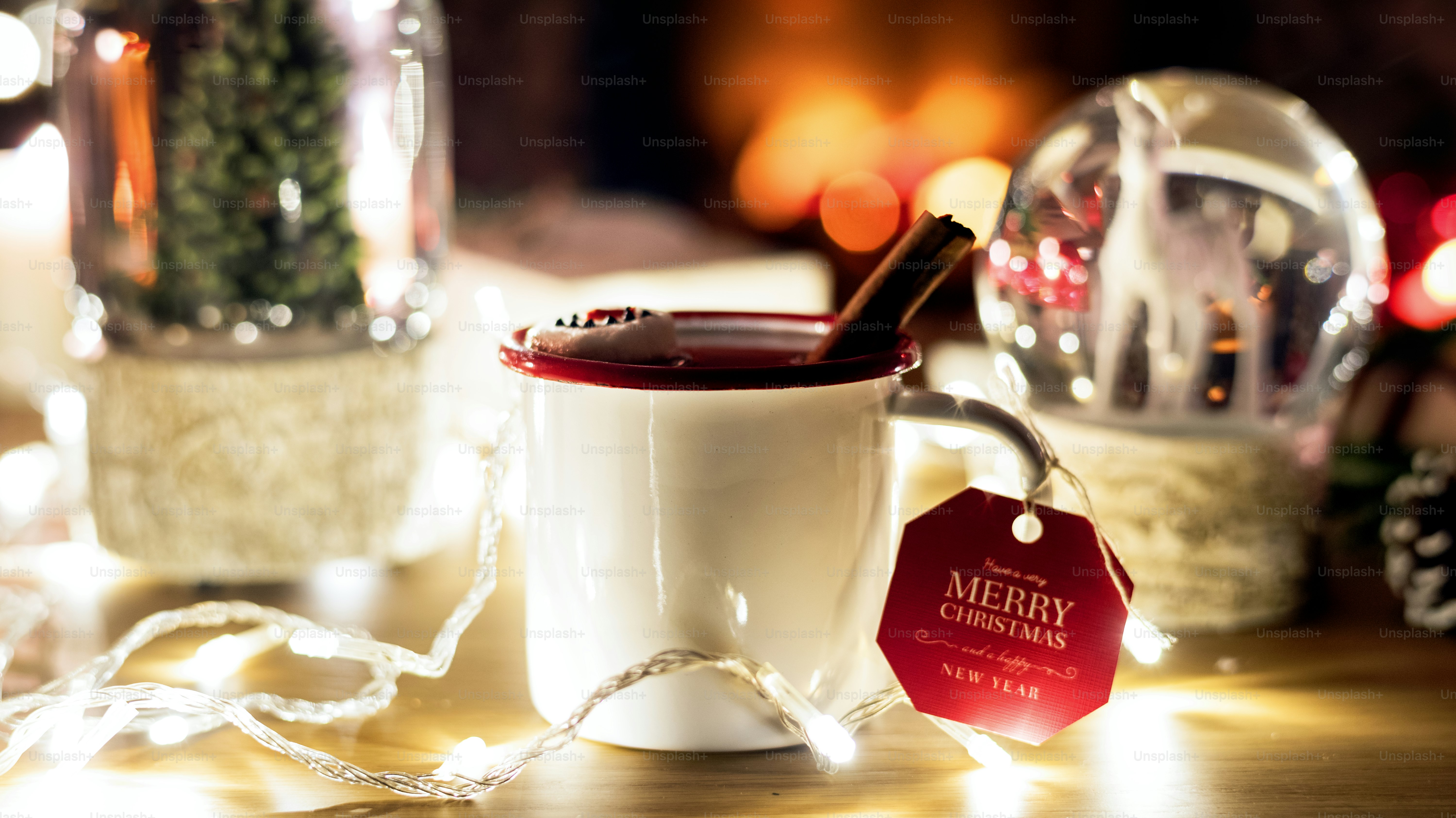 Closeup of Christmas hot drink