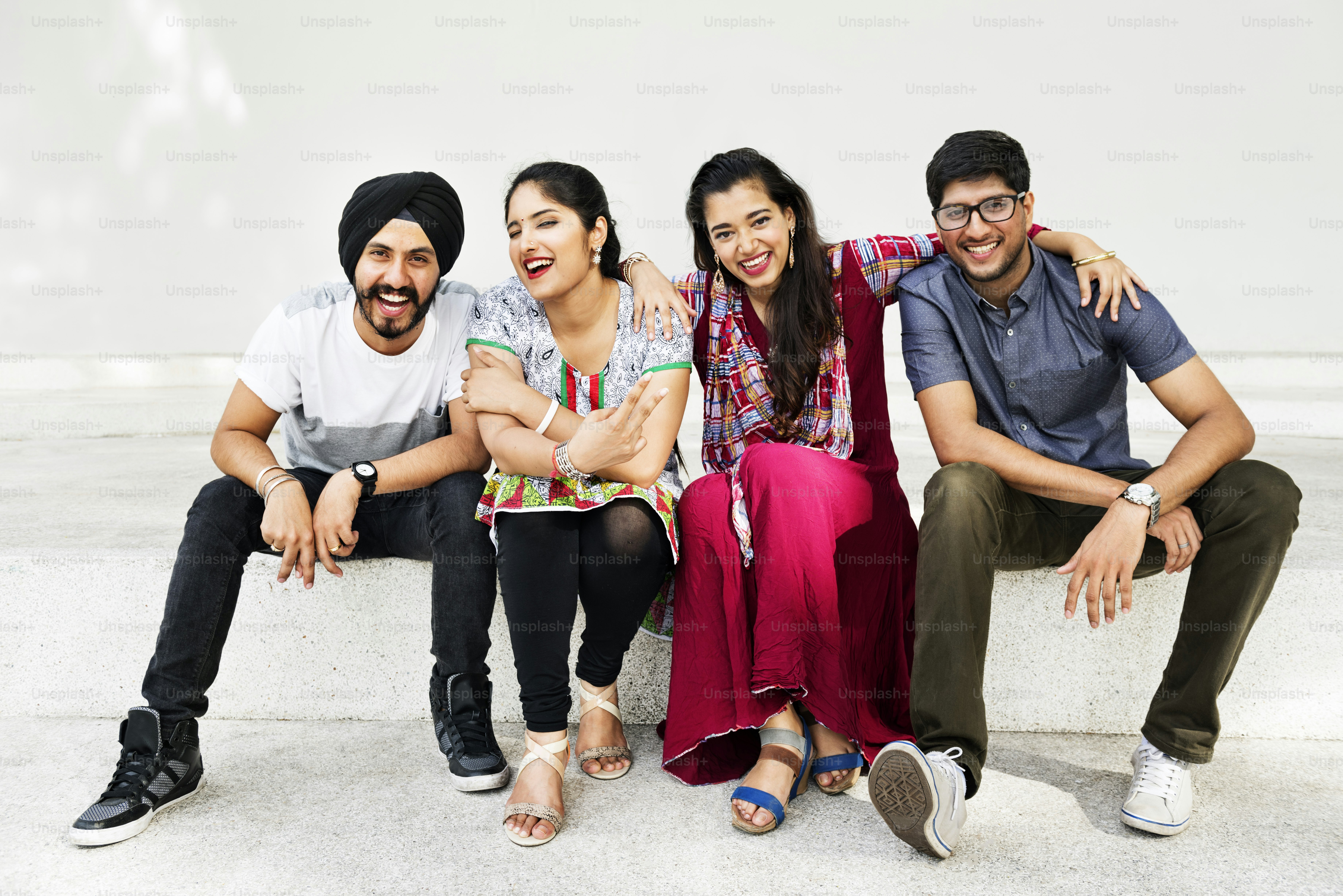 Indian Friends Classmates Hangout Concept