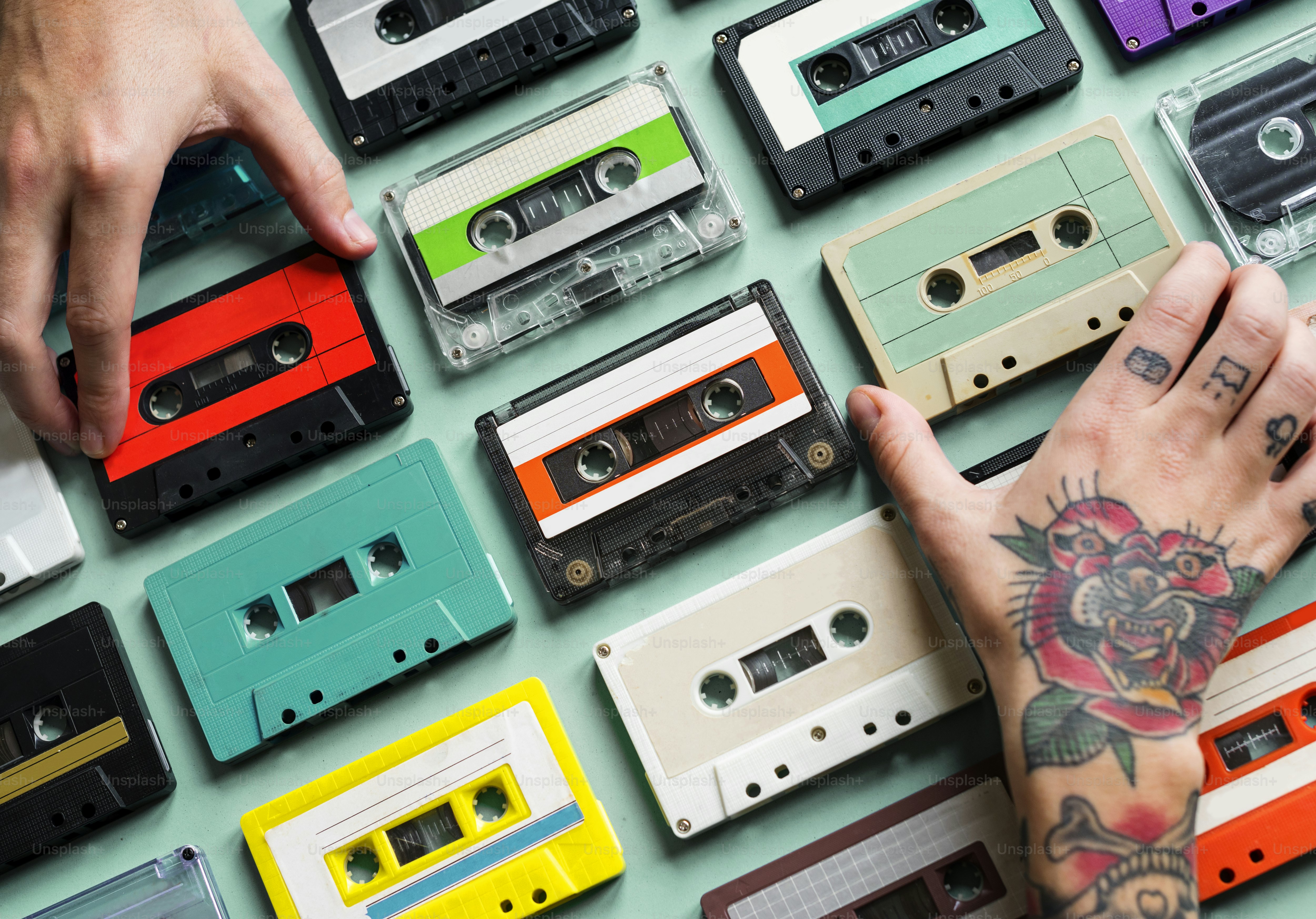 Cassette tape vintage style collection