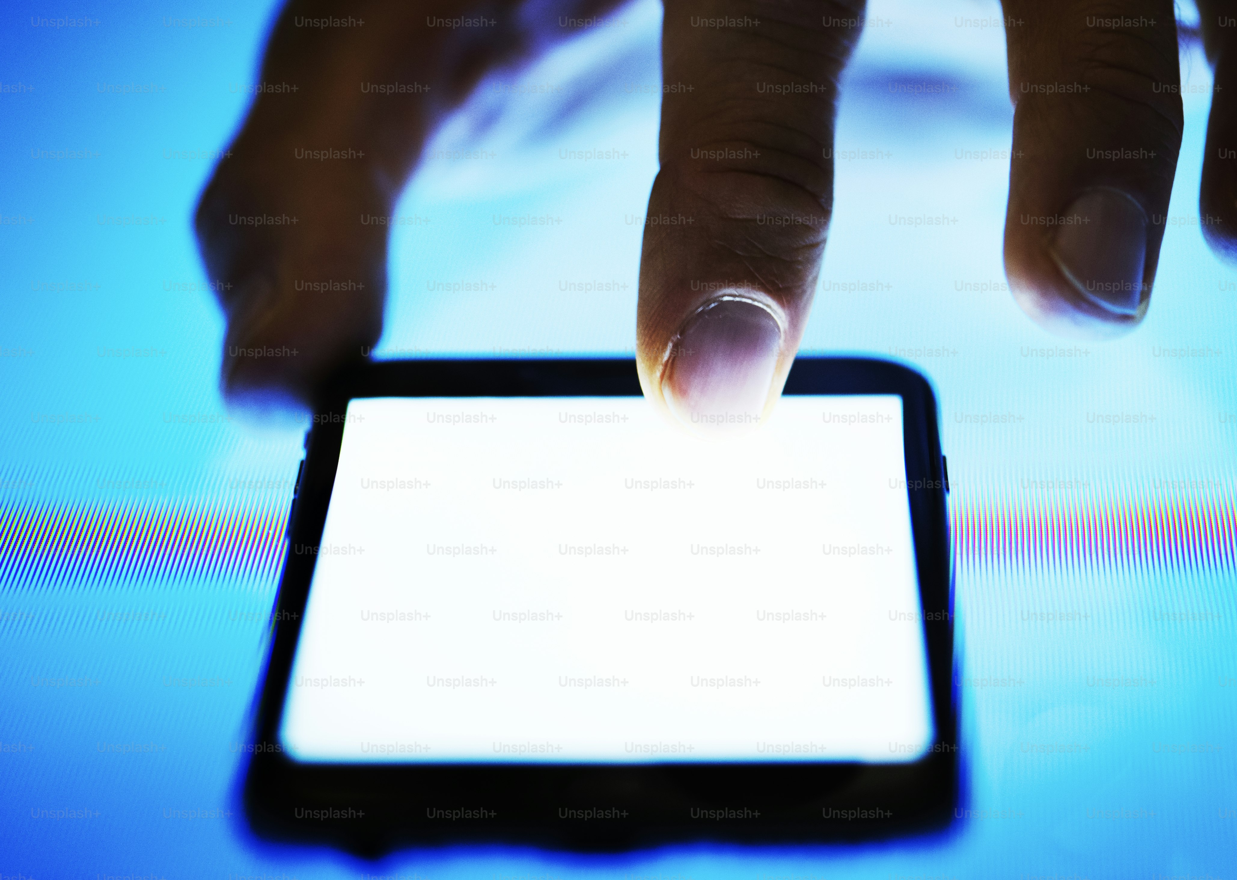 Finger touching using a smartphone