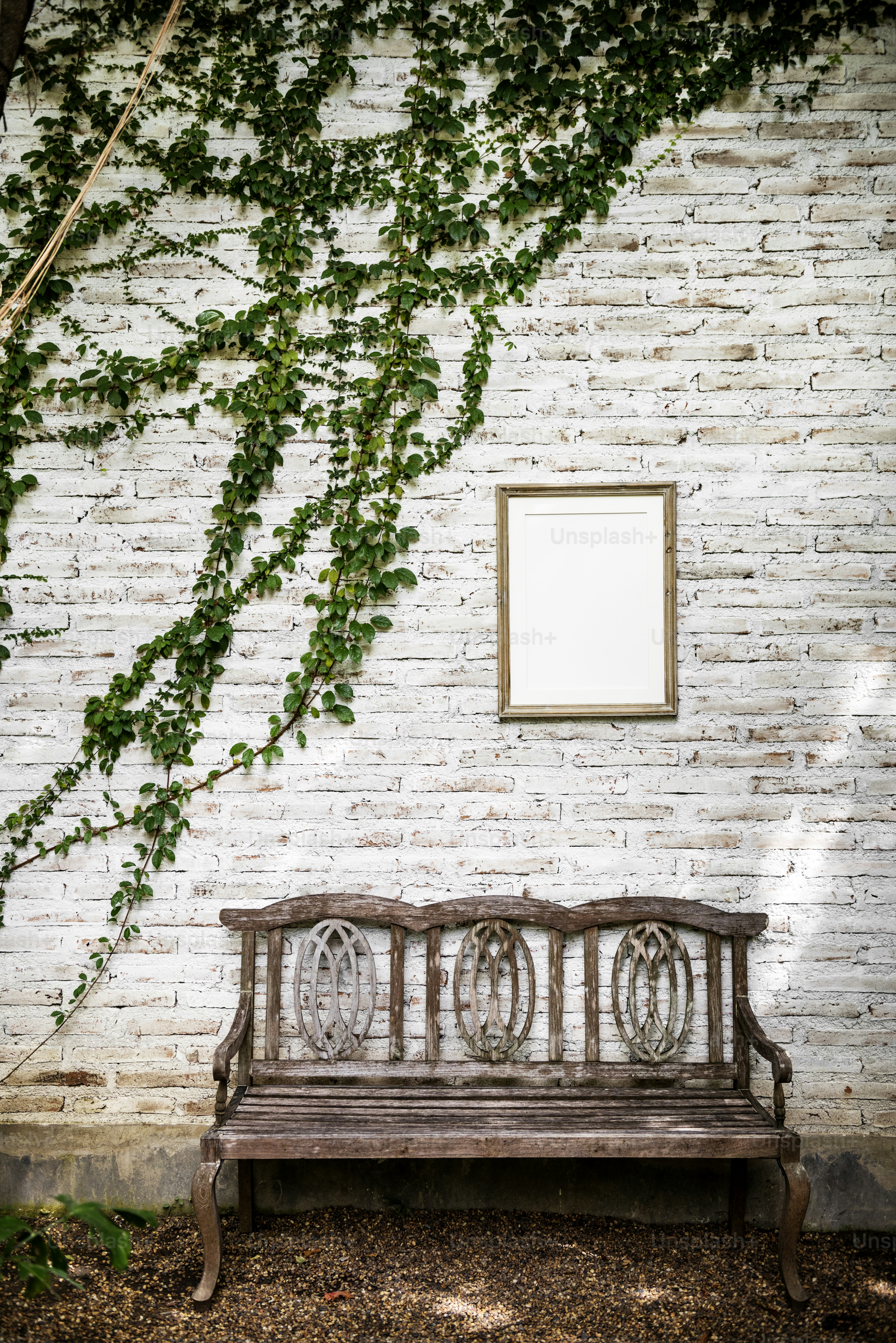 Design space of photo frame hanging on the wall