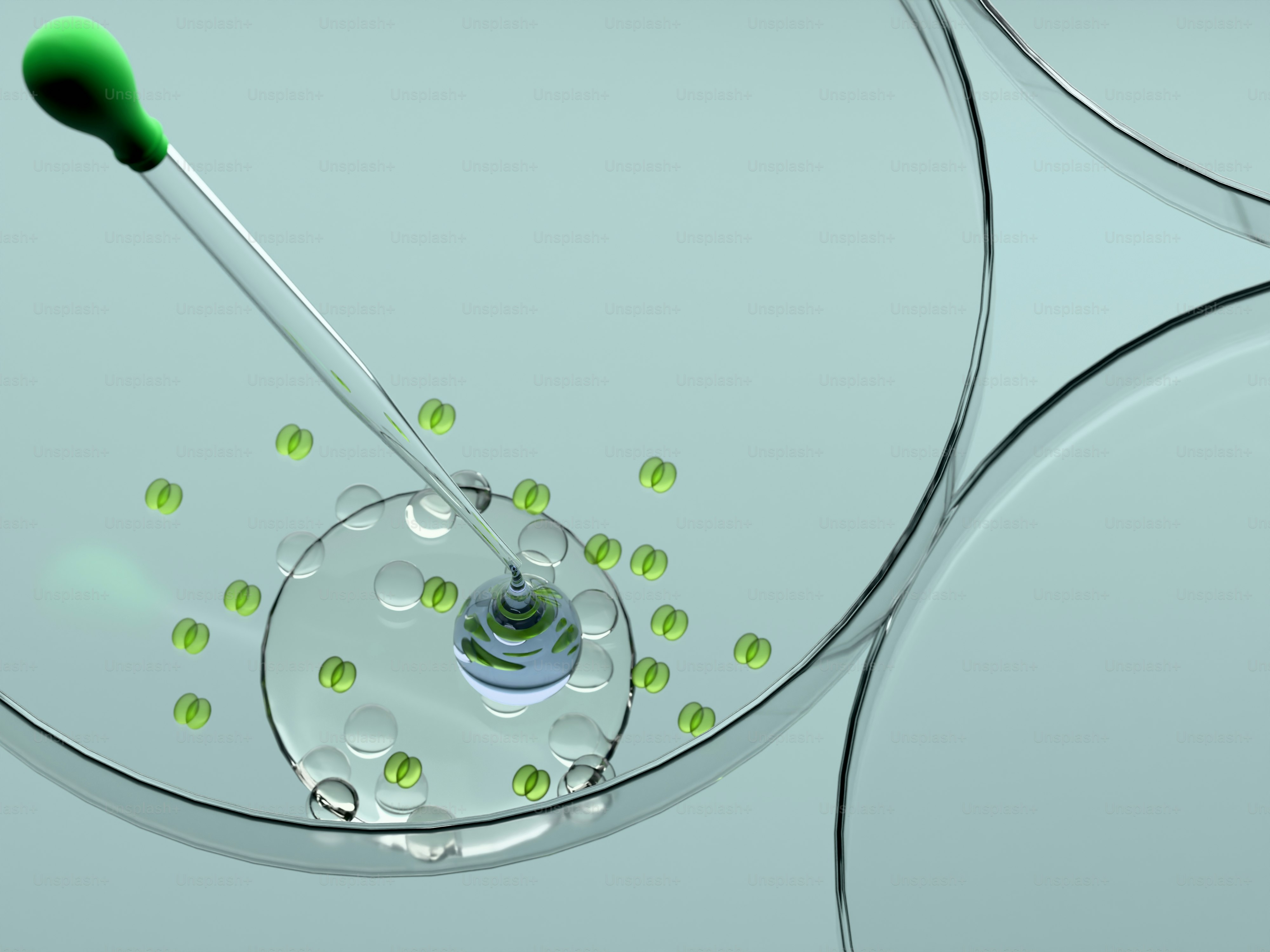 Pipette qui distribue du liquide dans une boîte de Petri avec des cellules