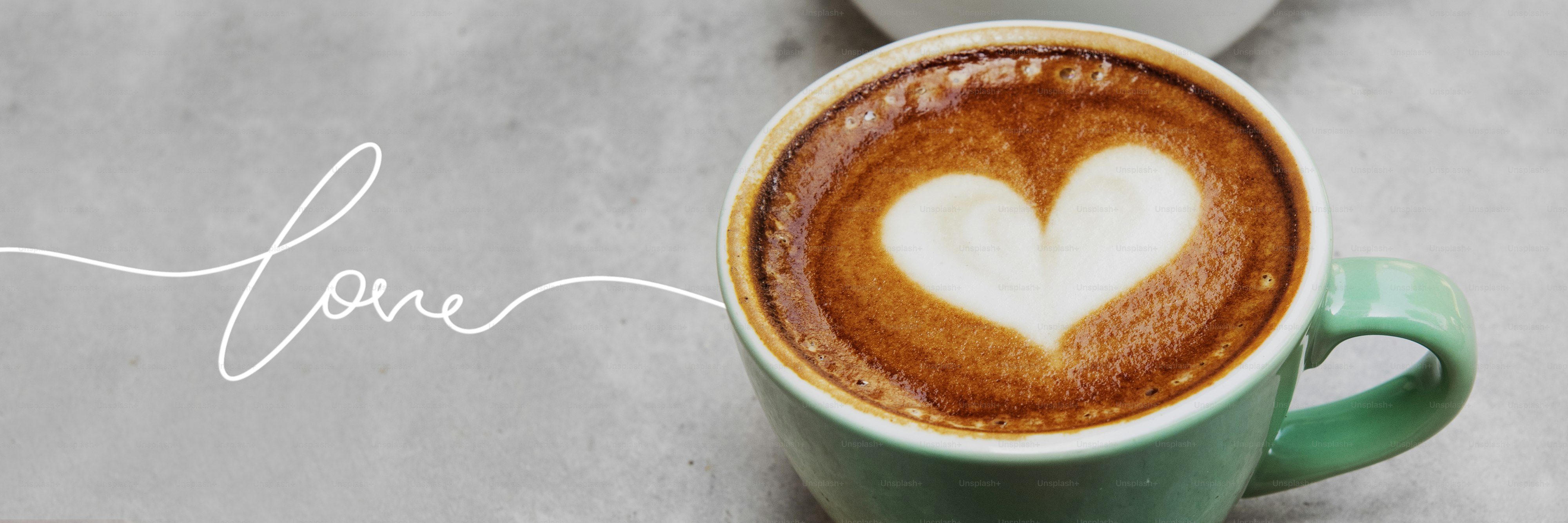 Latte art heart for valentines day