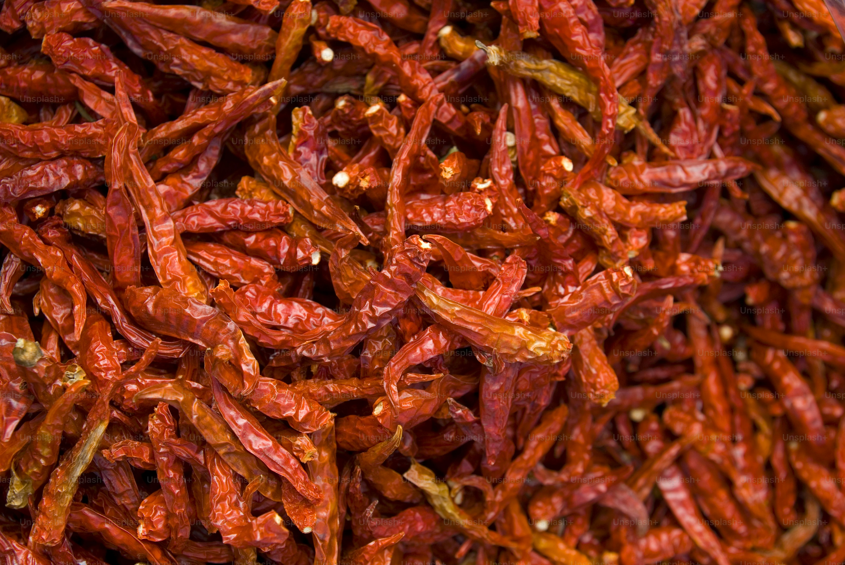 Piments séchés au marché