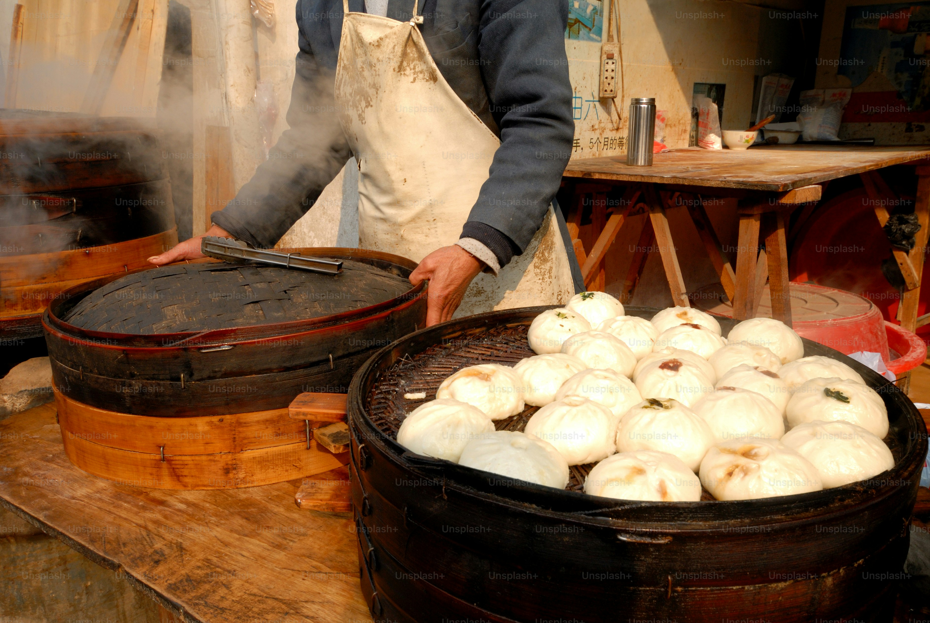 "Chinese chef cooks Dim Sum in Suzhou, China."