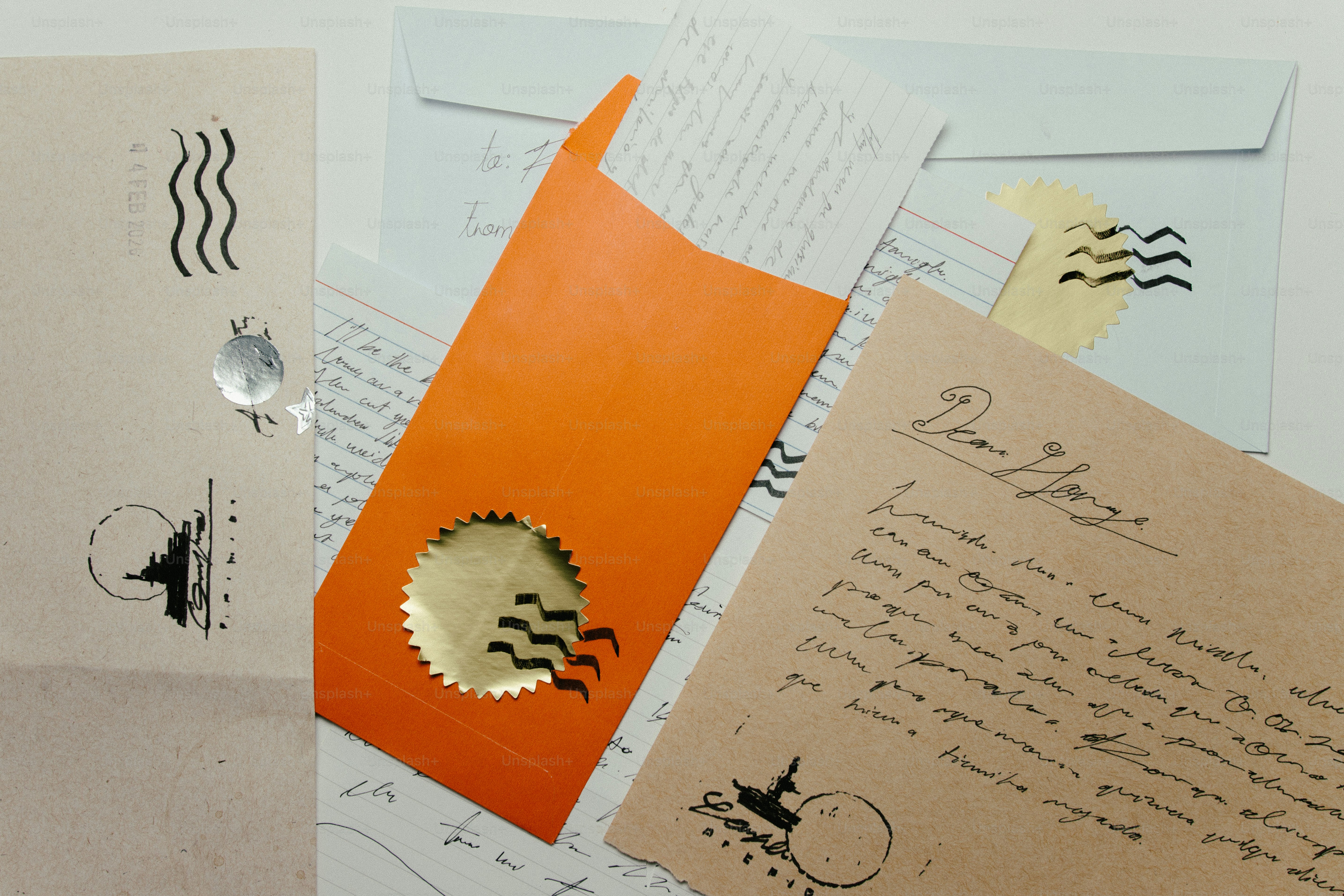 Letters and envelopes with wax seals