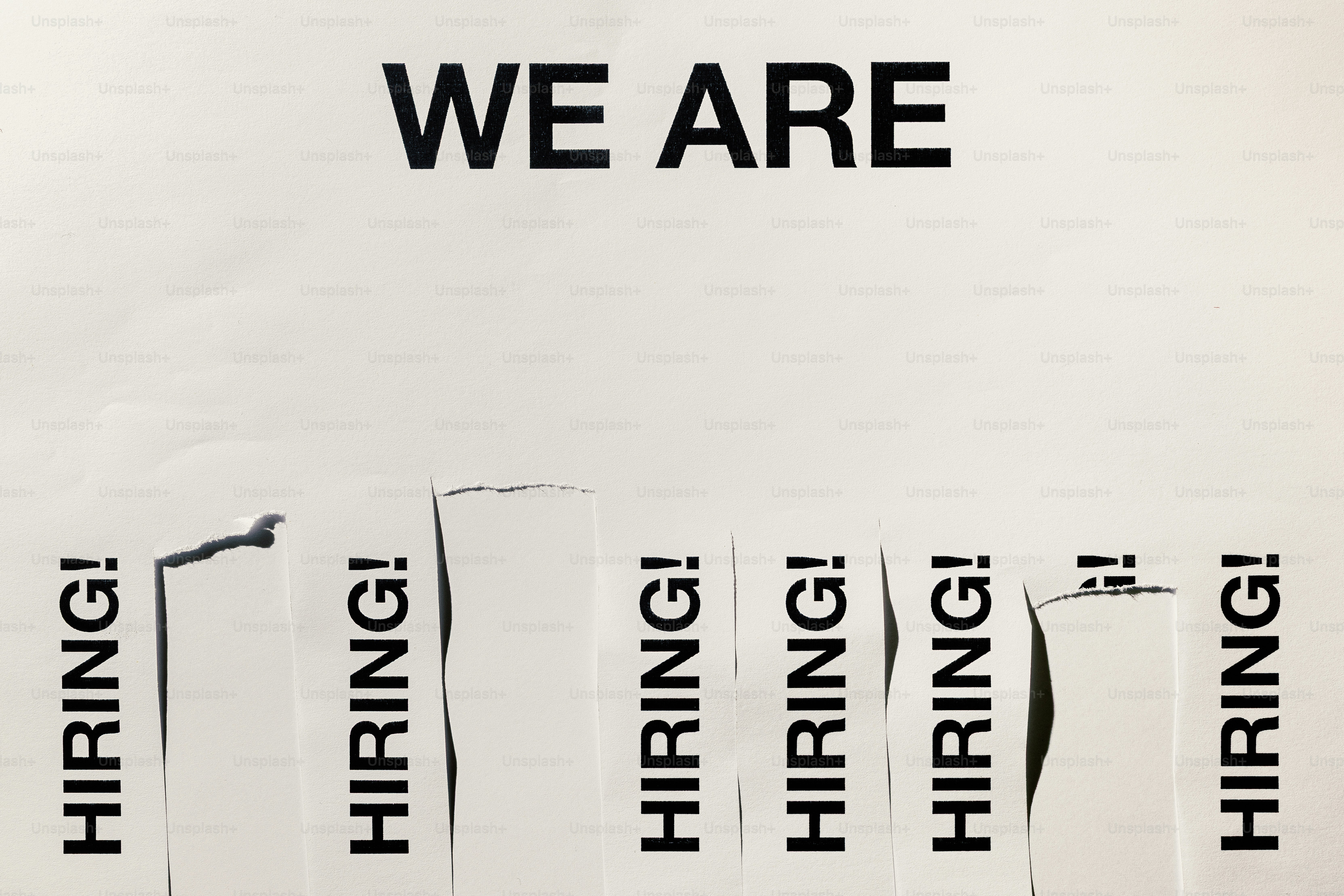 We are hiring! tear off strips.