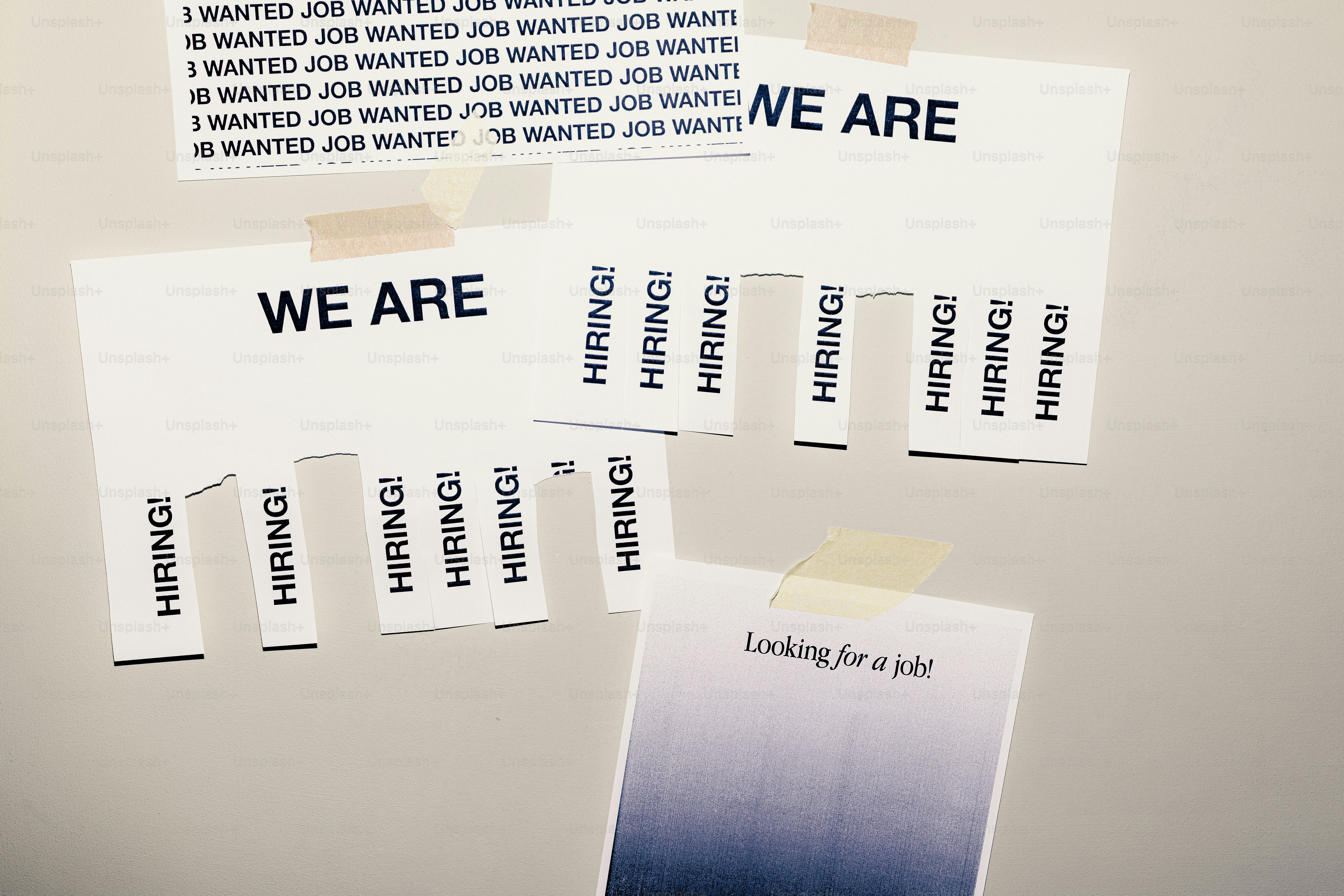 We are hiring! flyers with tear-off tabs.