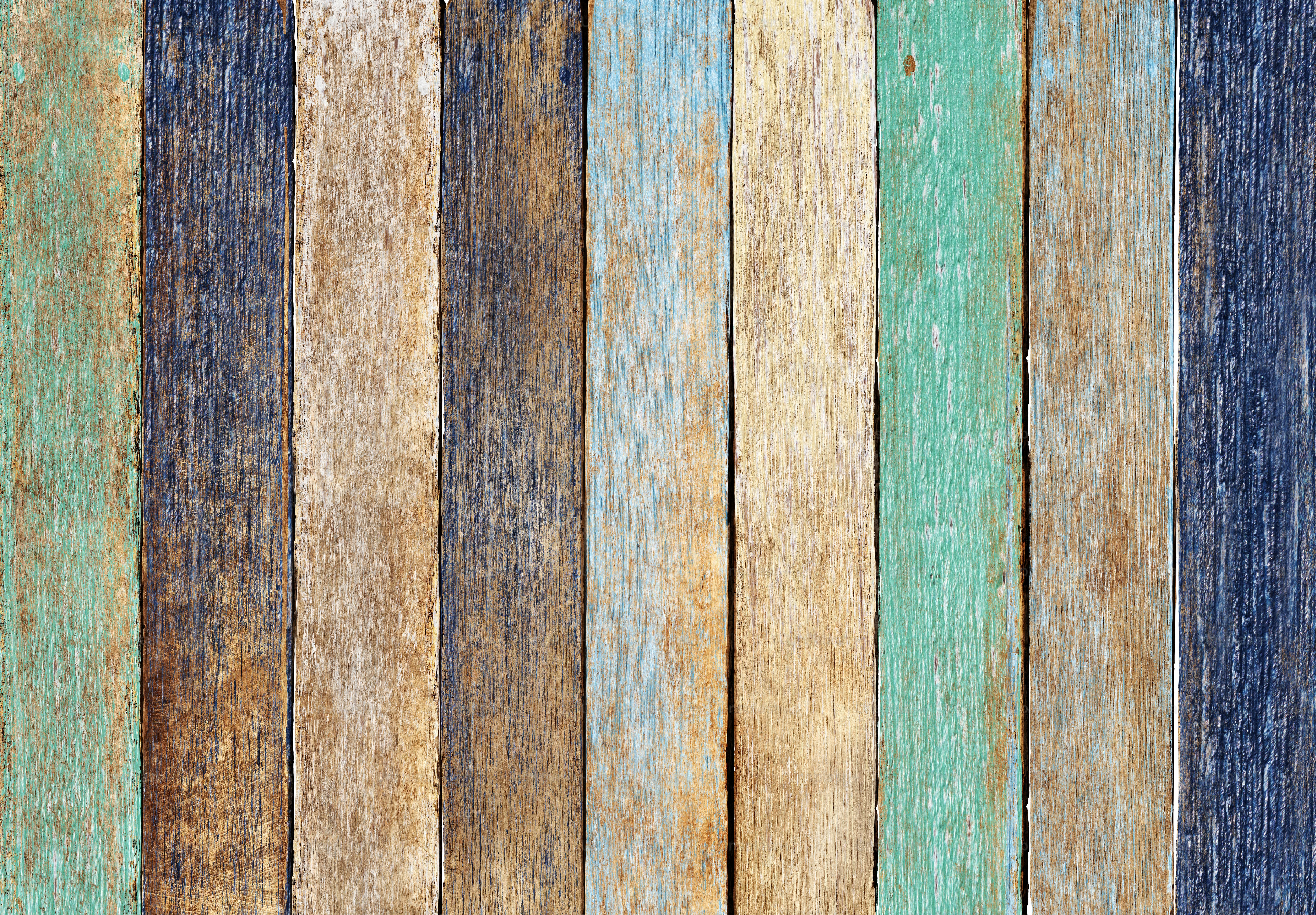 Latar Belakang Papan Kayu Berwarna-warni Konsep Mode Lama