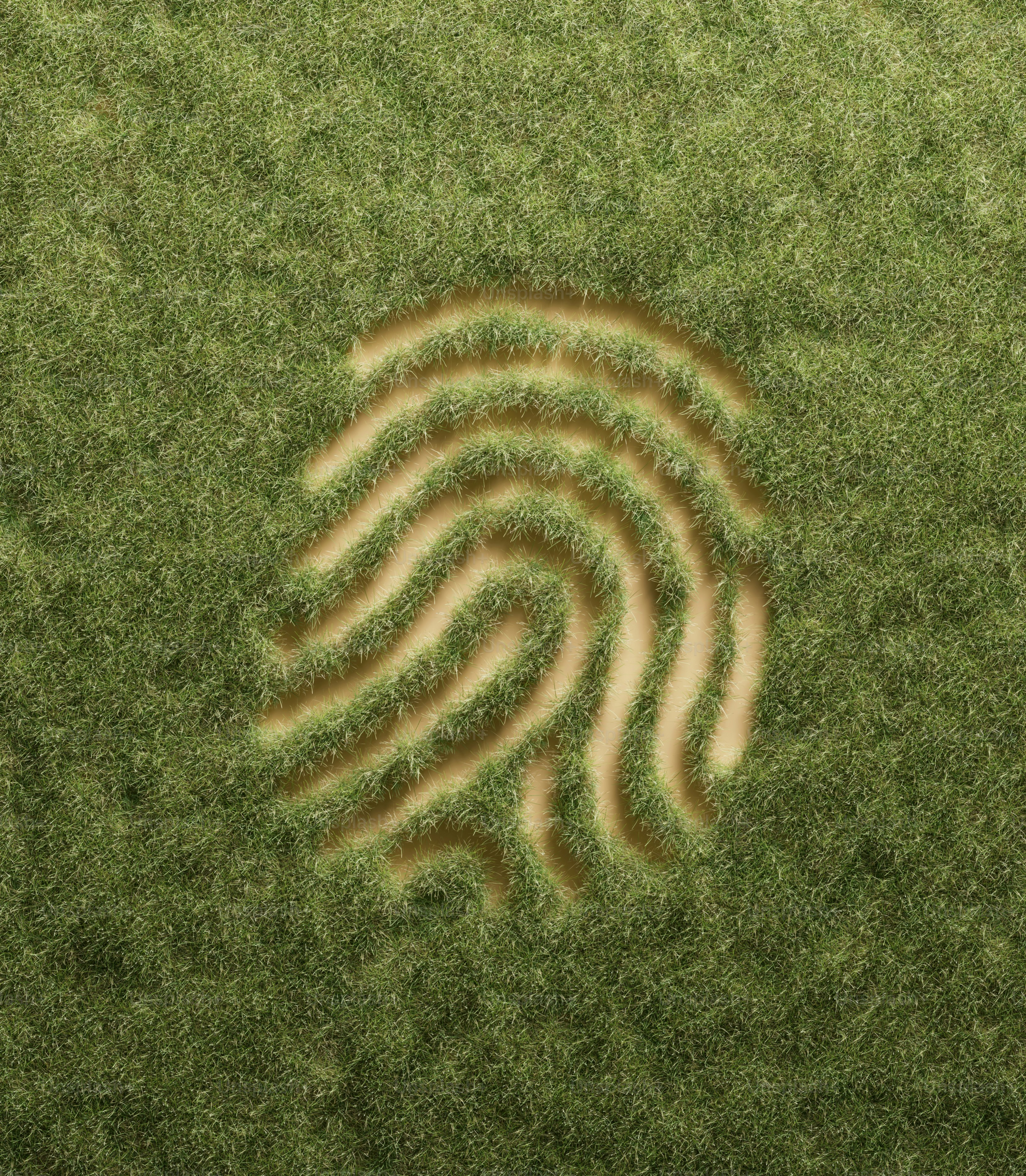 草原に押し付けられた指紋
