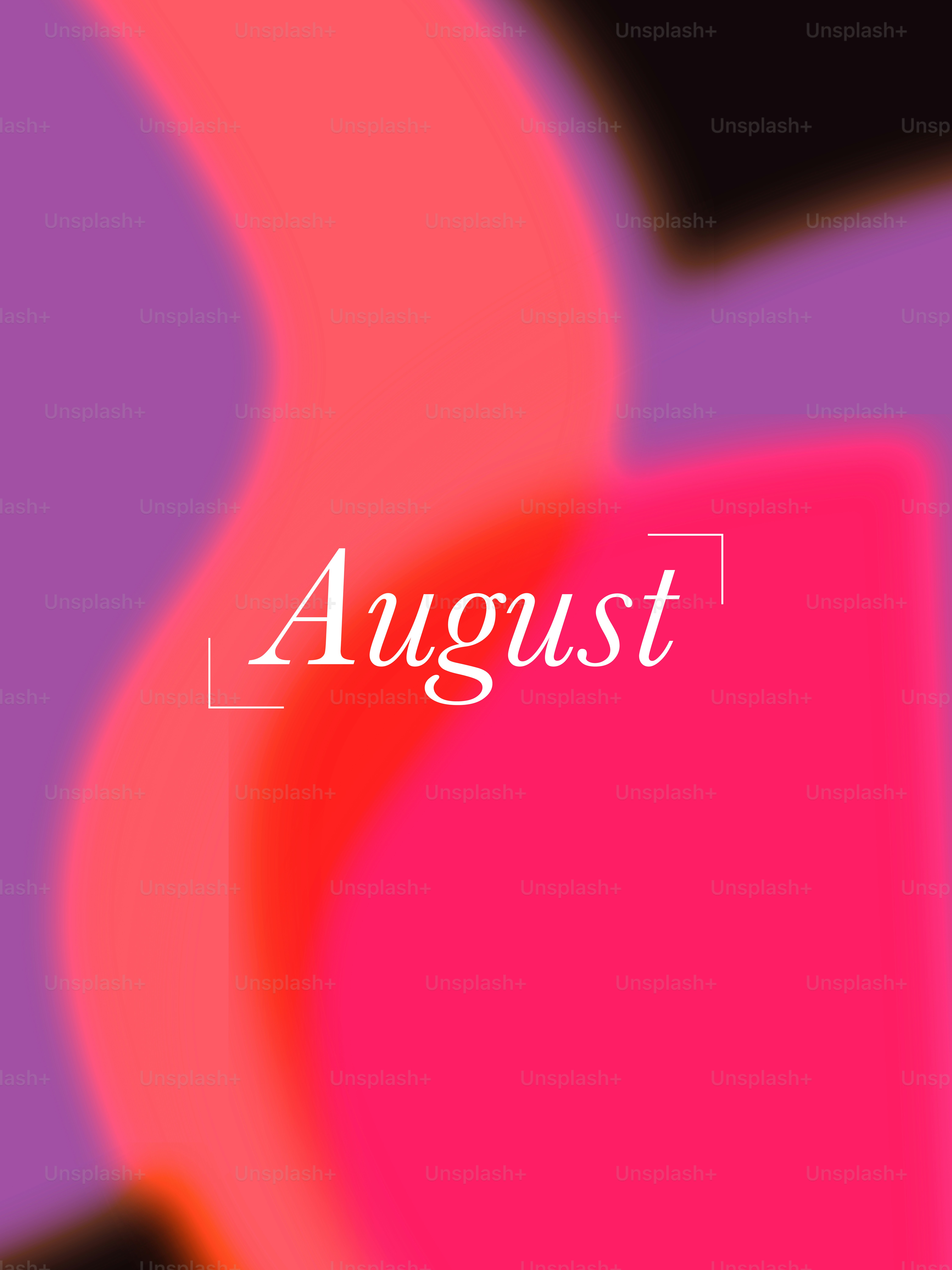Abstract background with the word august