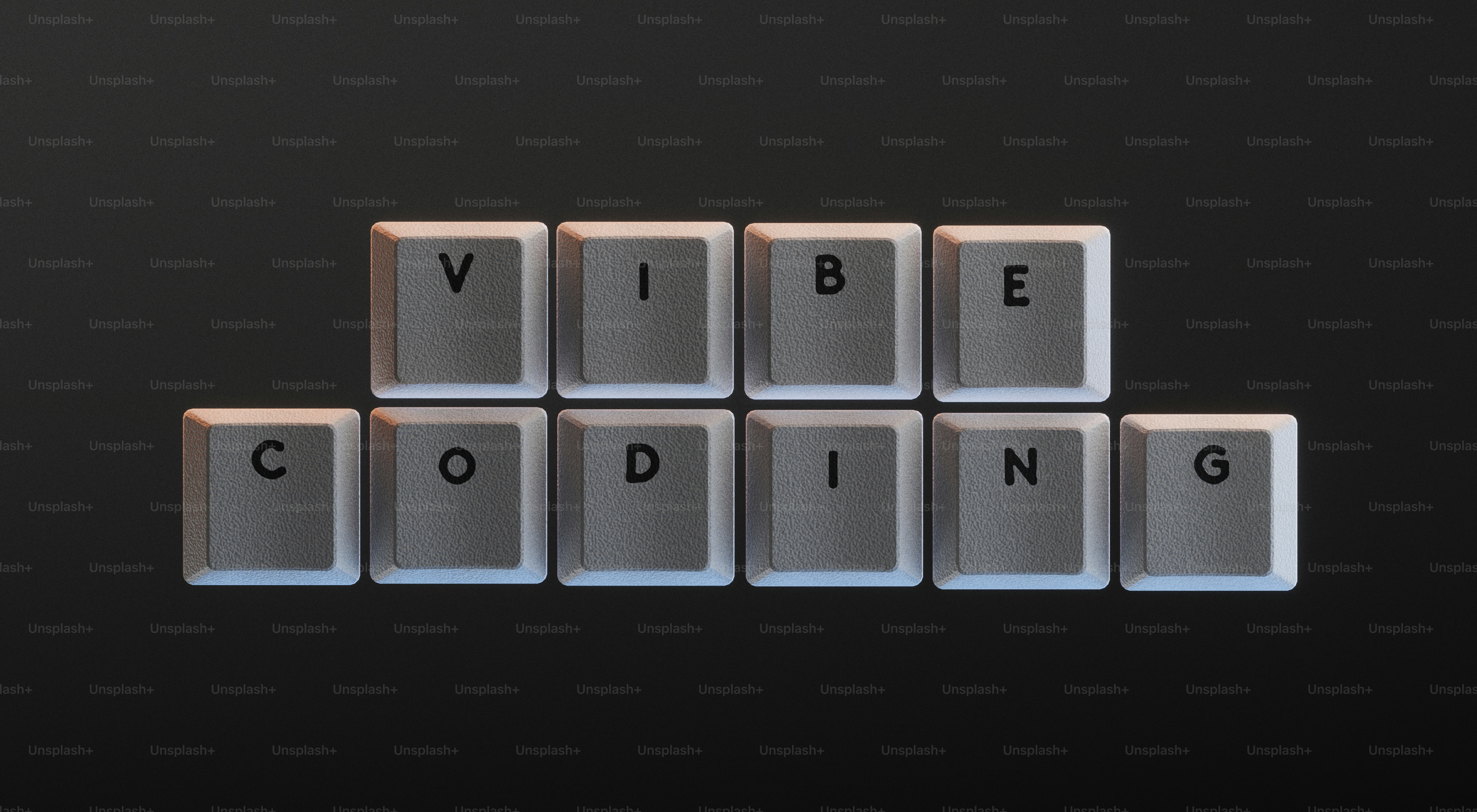 Tombol keyboard yang mengeja "pengkodean getaran"