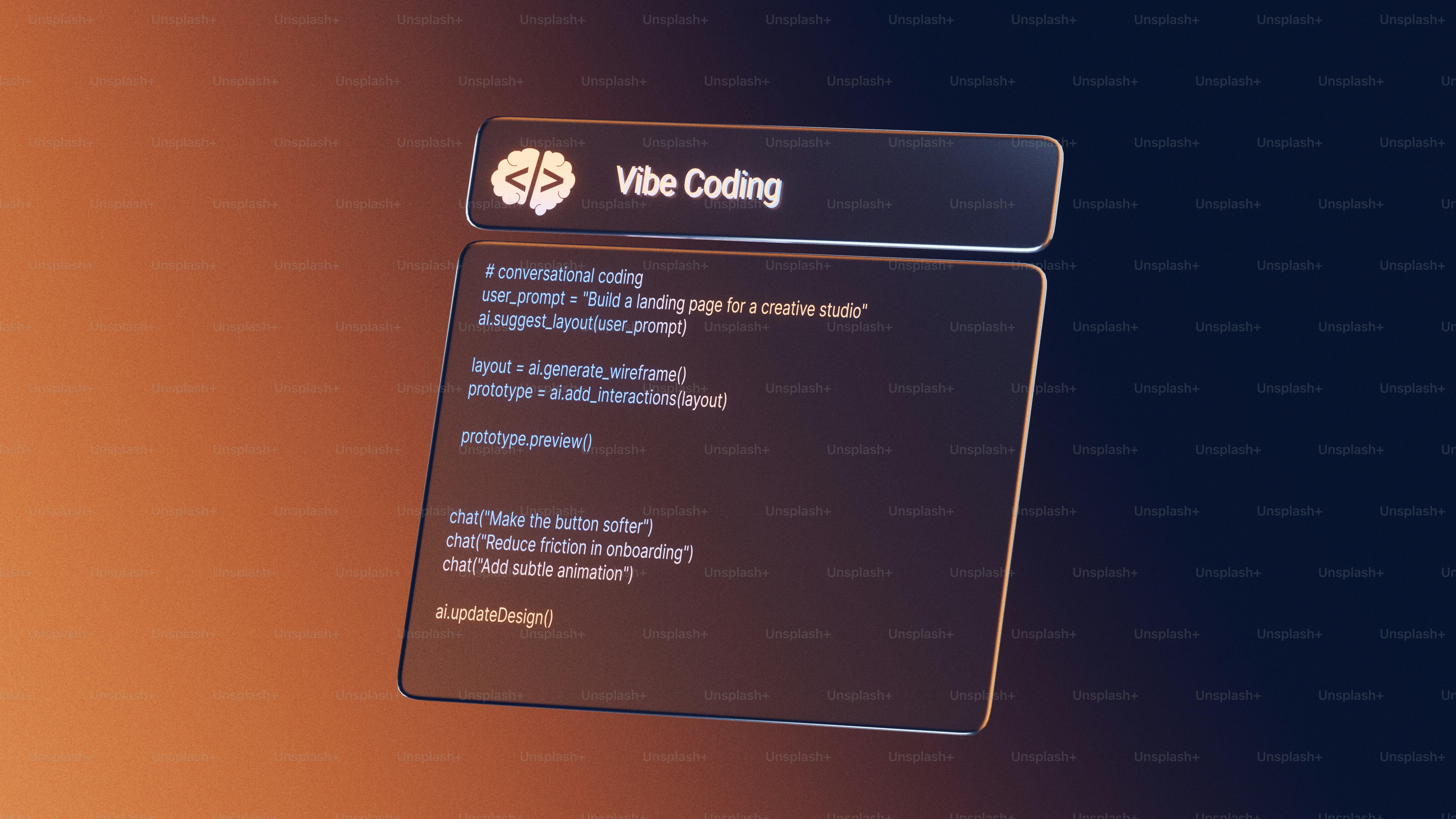 Interface de codificação com textos e trechos de código.