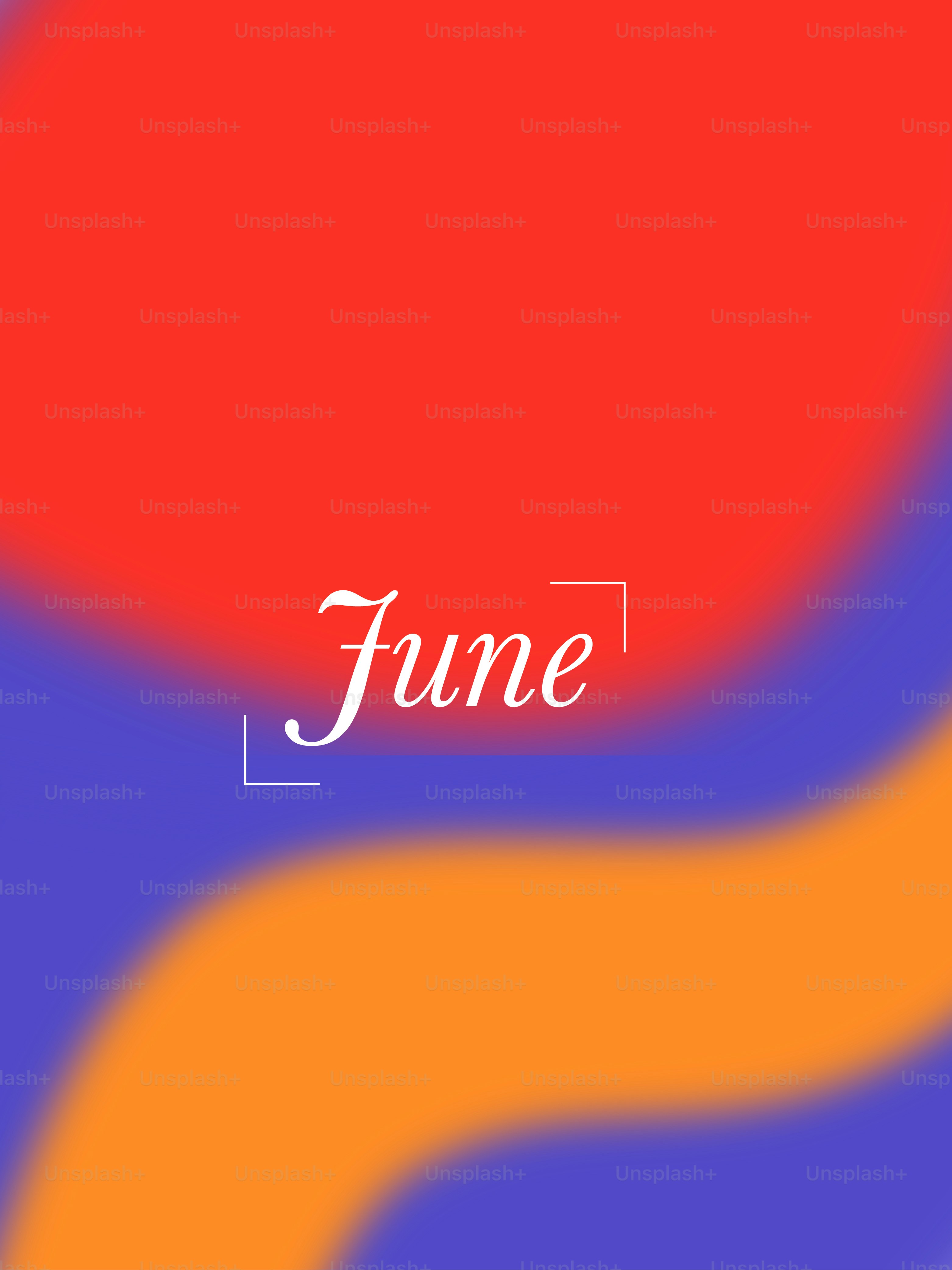 Abstract background with the word june