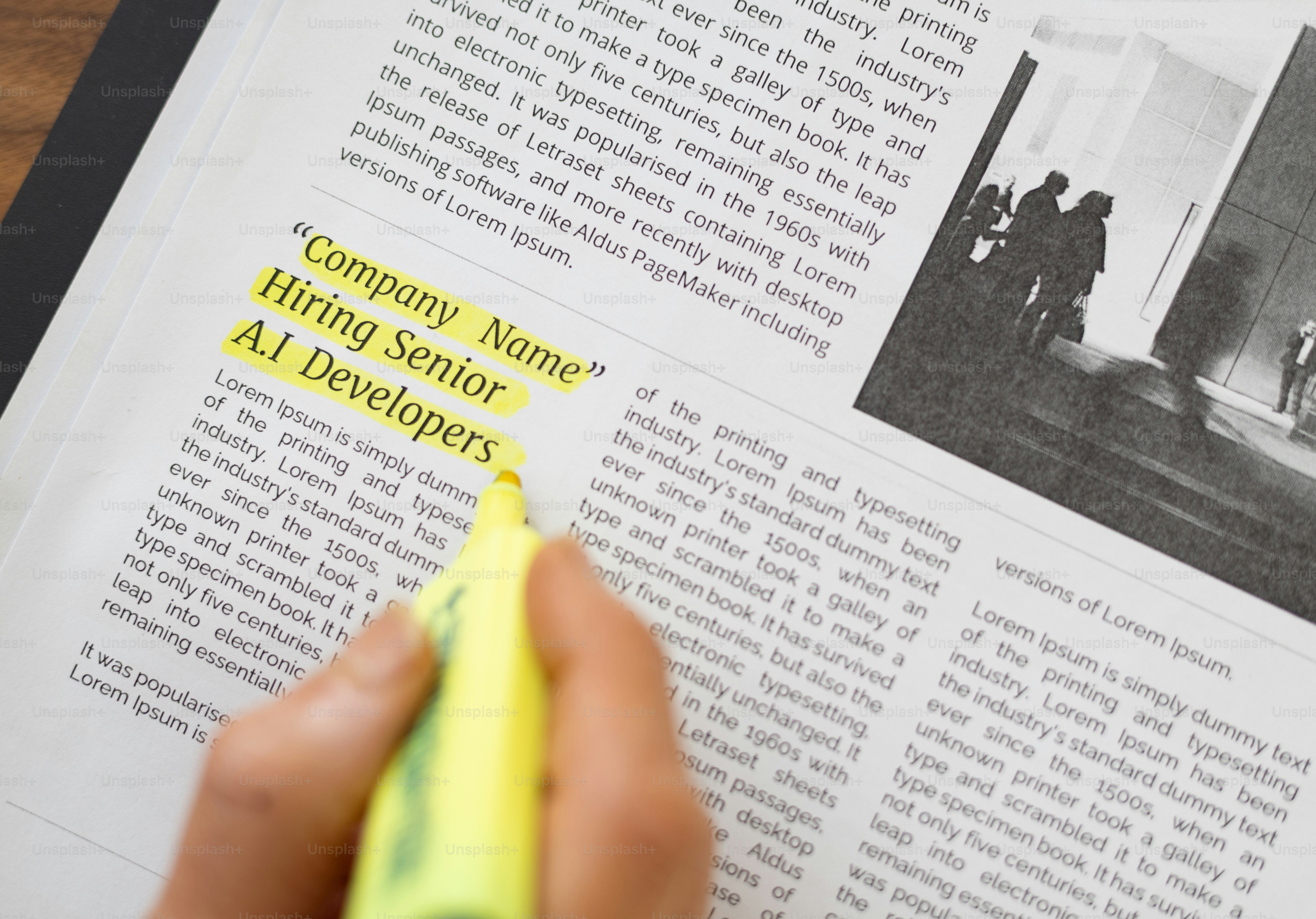 Handmarkierender Text über die Einstellung von KI-Entwicklern