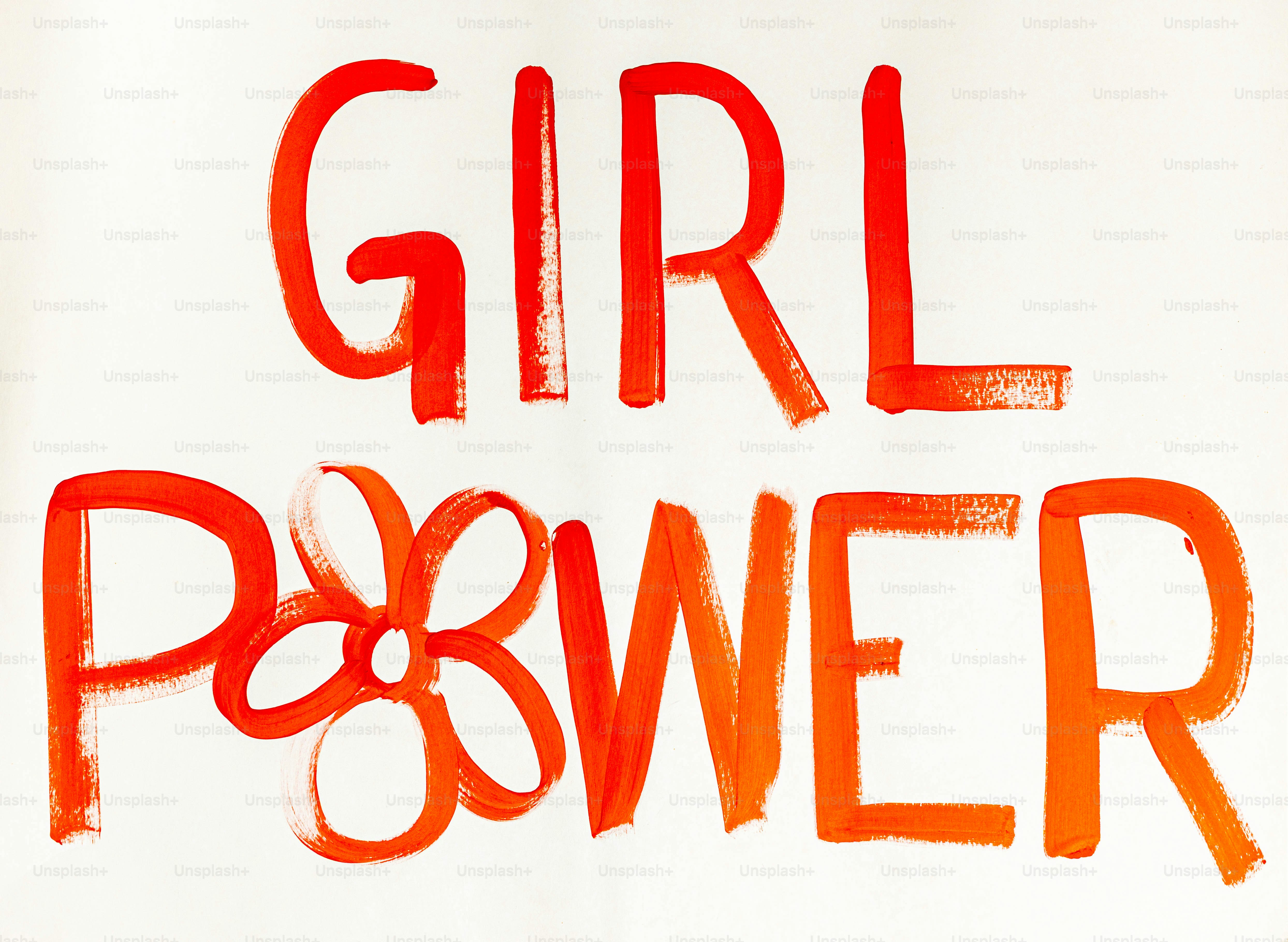 꽃과 함께하는 걸 파워 문자