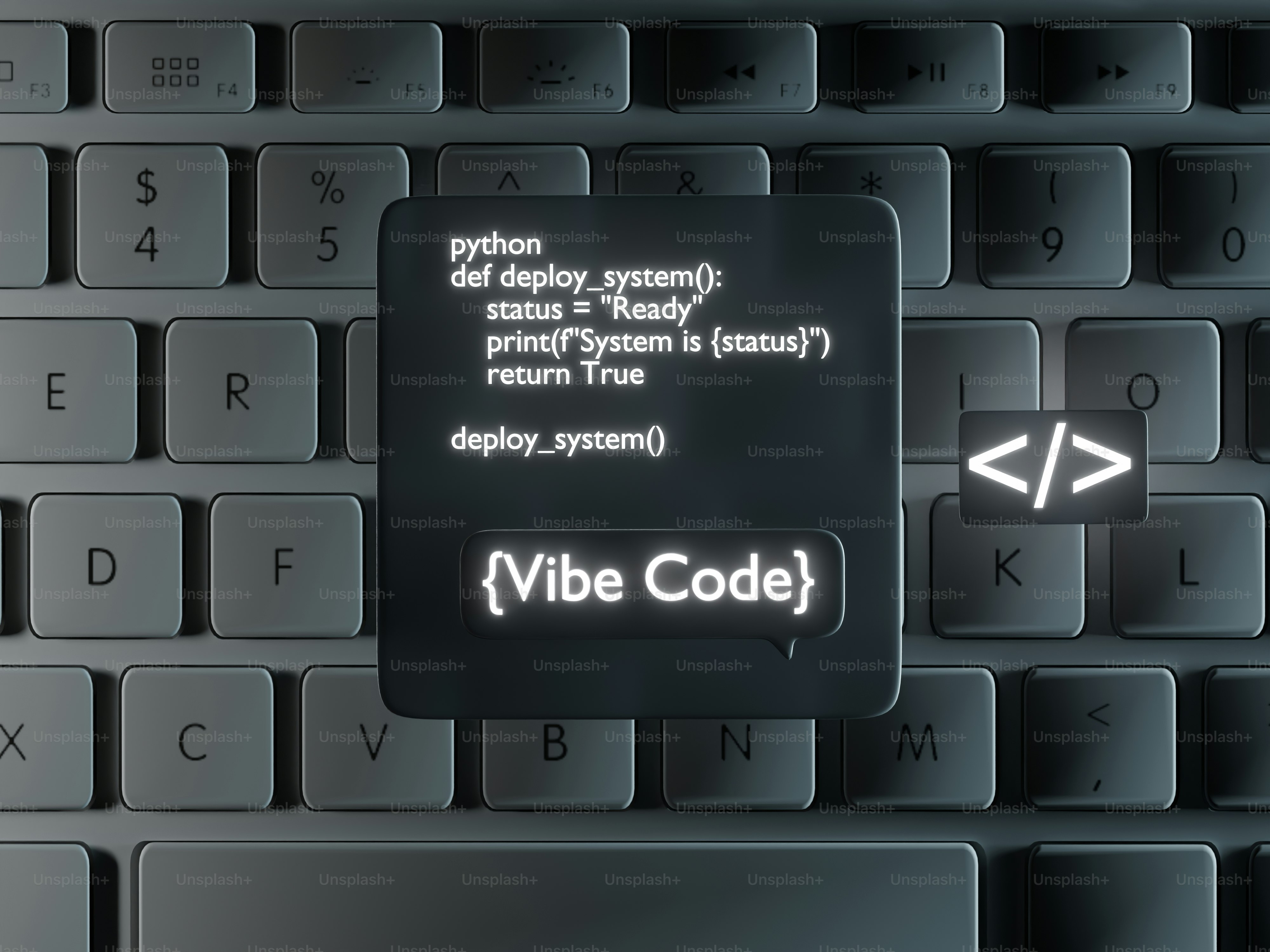Keyboard with python code and 