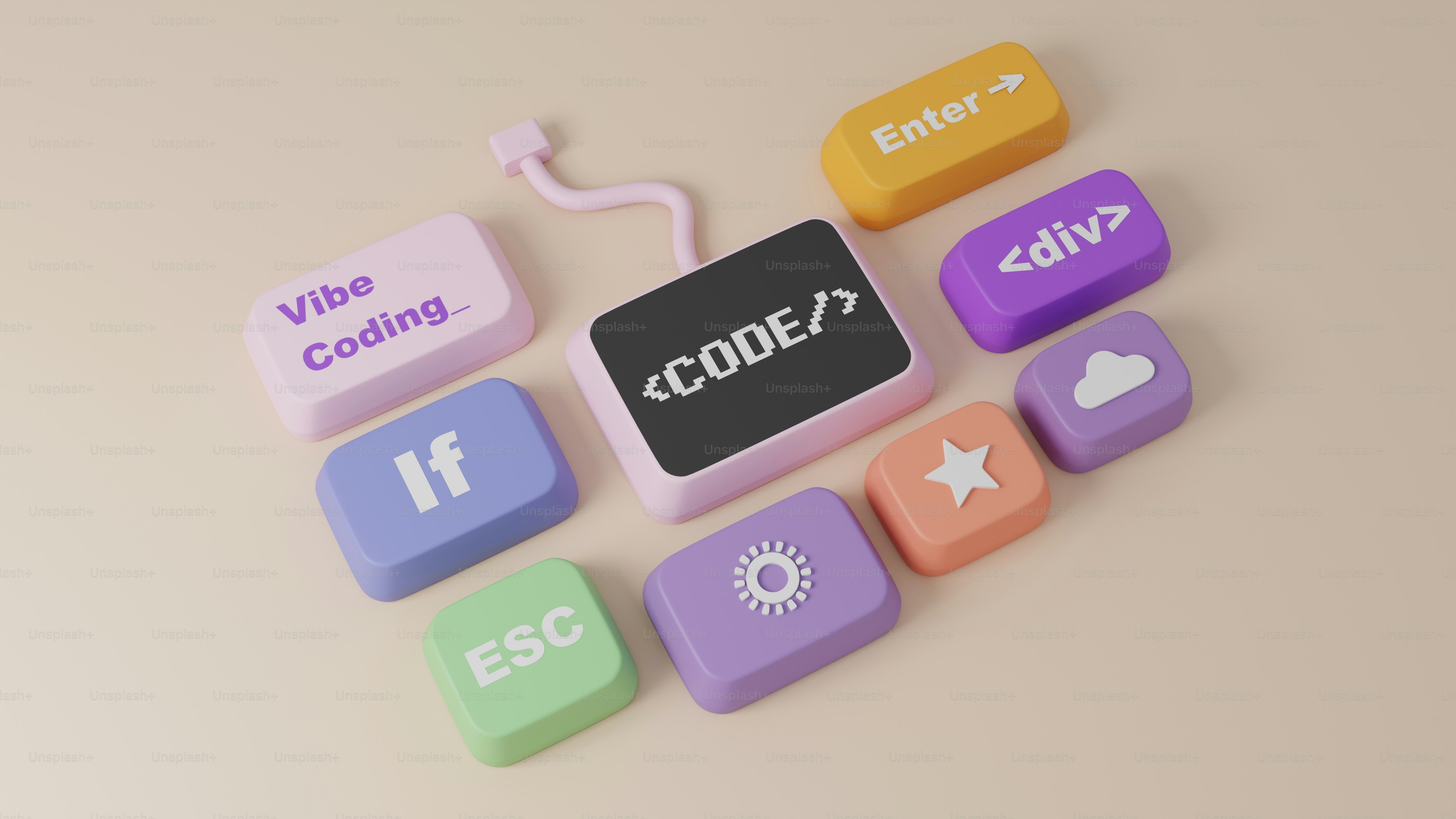 Kodierungs-Tastaturtasten, die in einer Herzform angeordnet sind