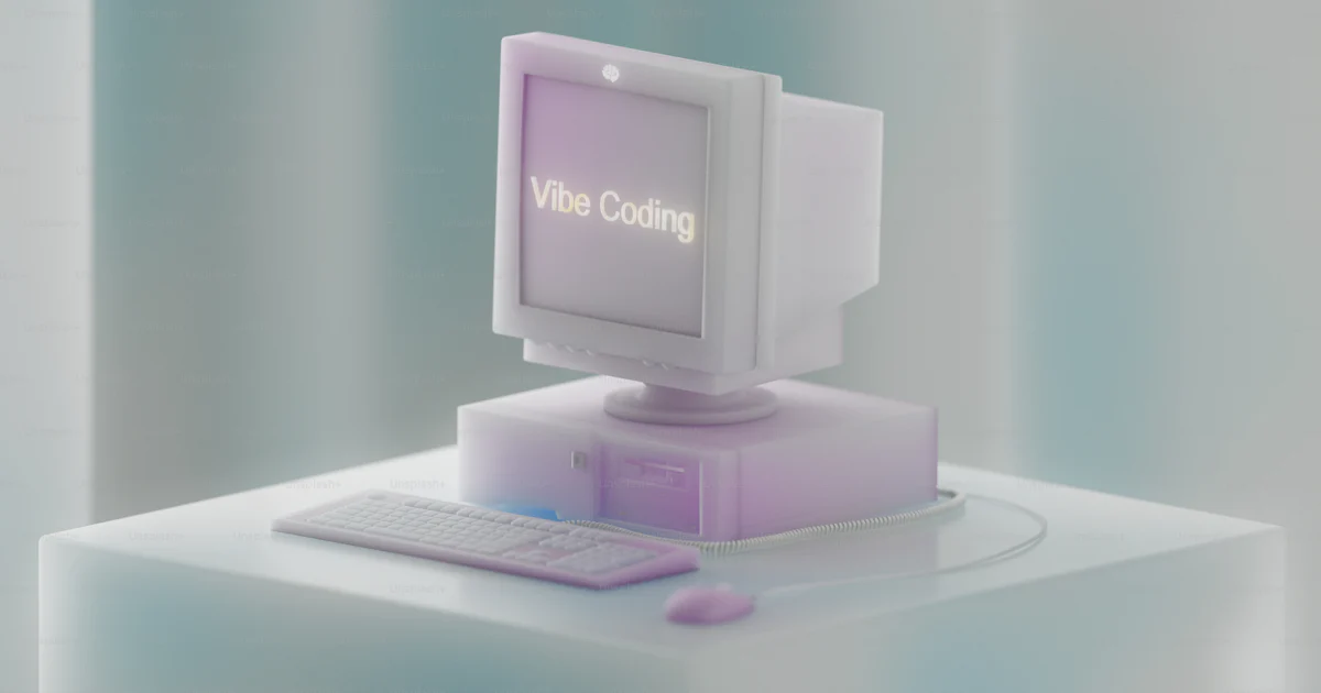 Computer Code Vibe Retro computer with
