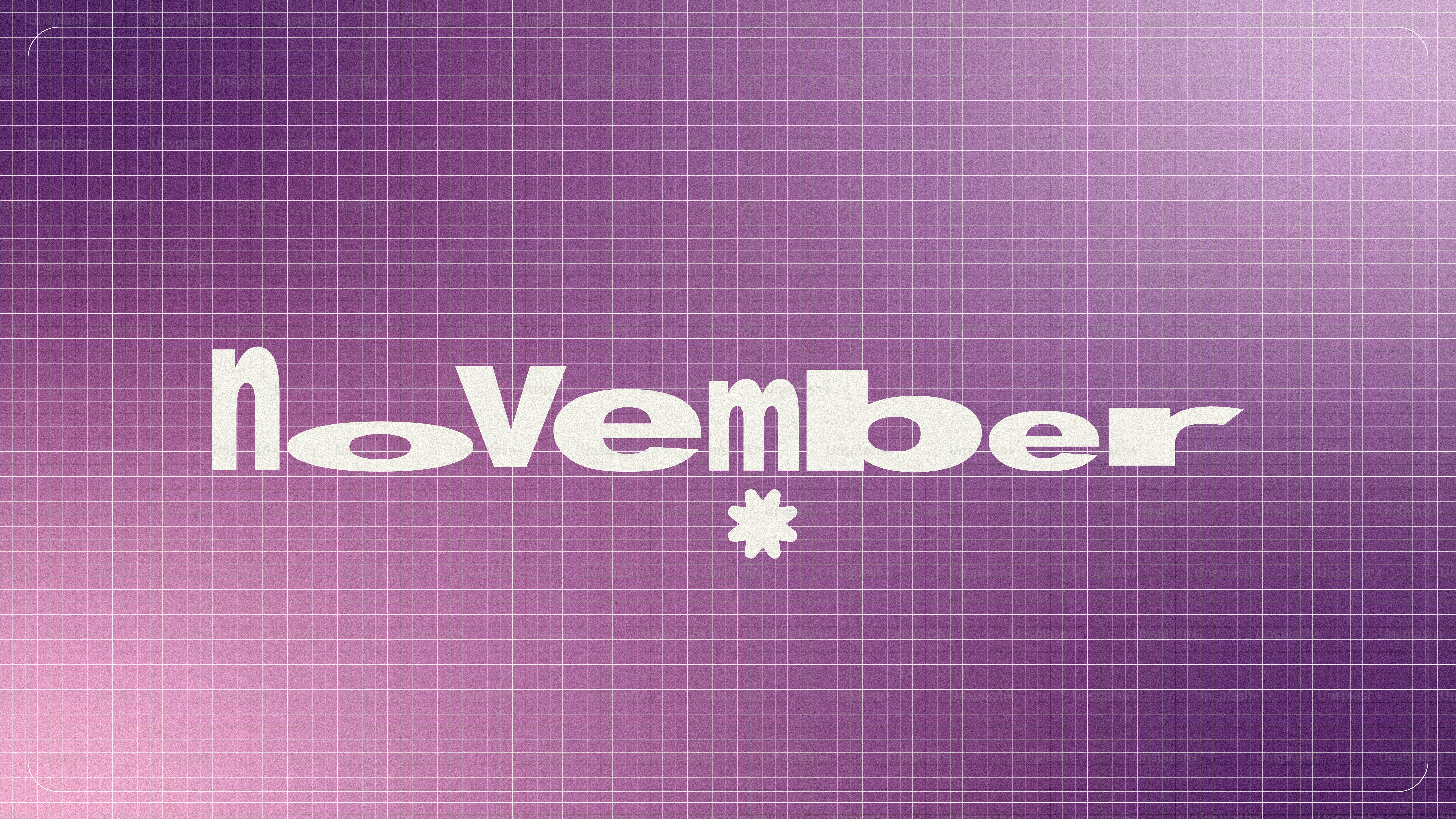 Das Wort November auf lila Hintergrund