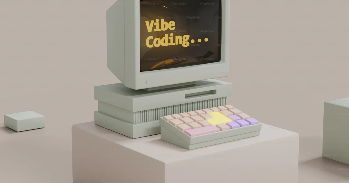 Computer Code Vibe Retro computer with