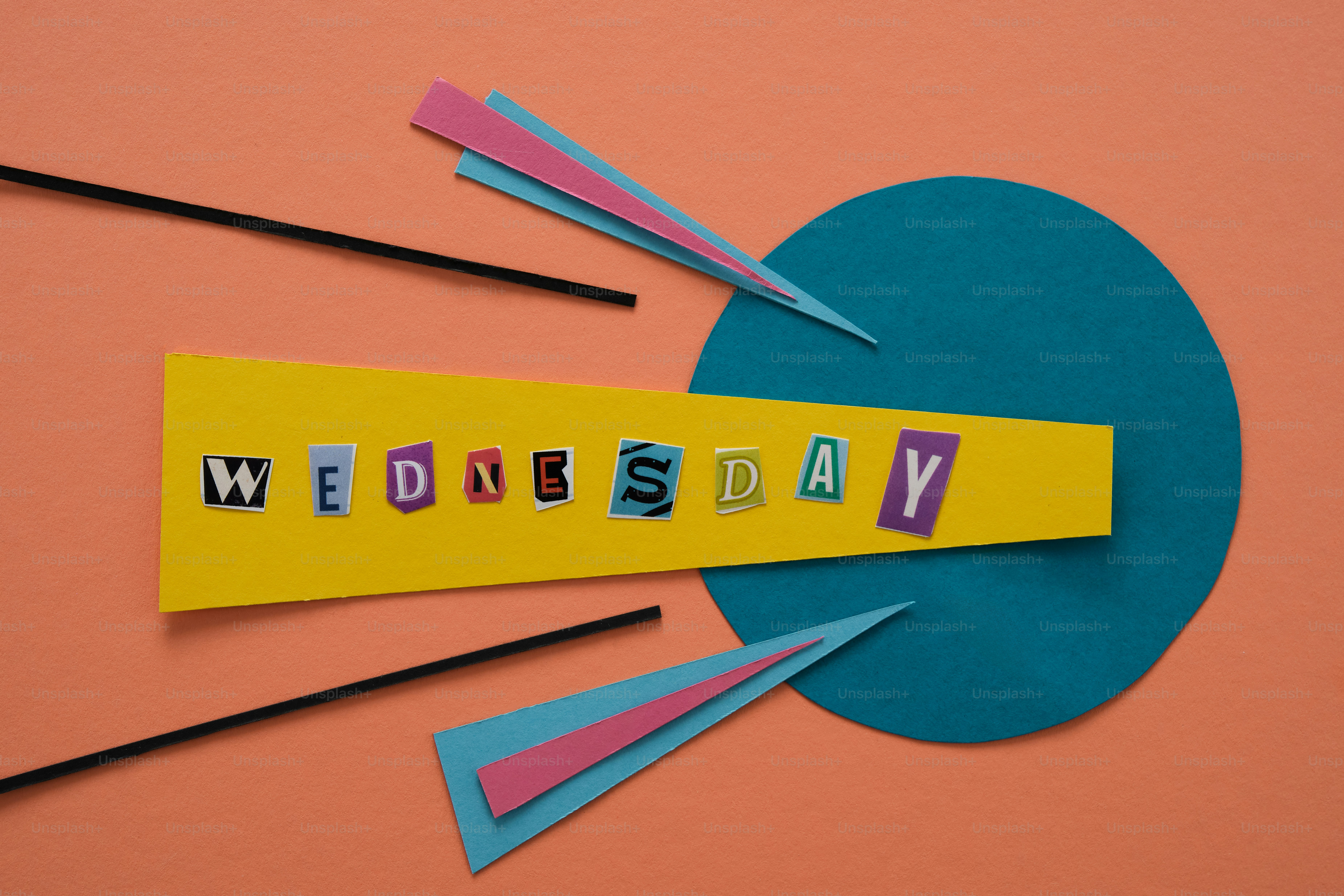 Retro design with the word wednesday