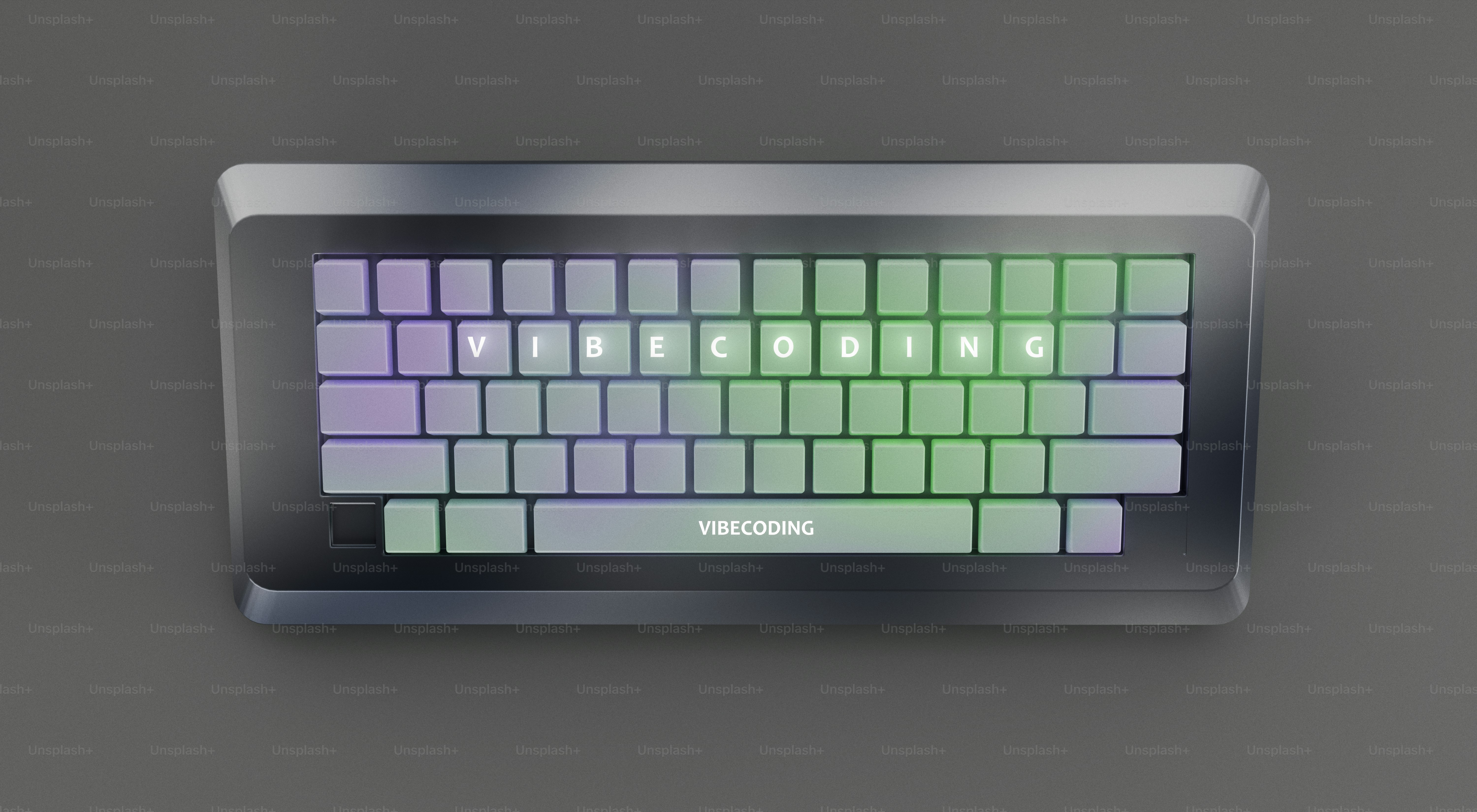 Eine Tastatur mit dem Wort "Videocoding" auf den Tasten.