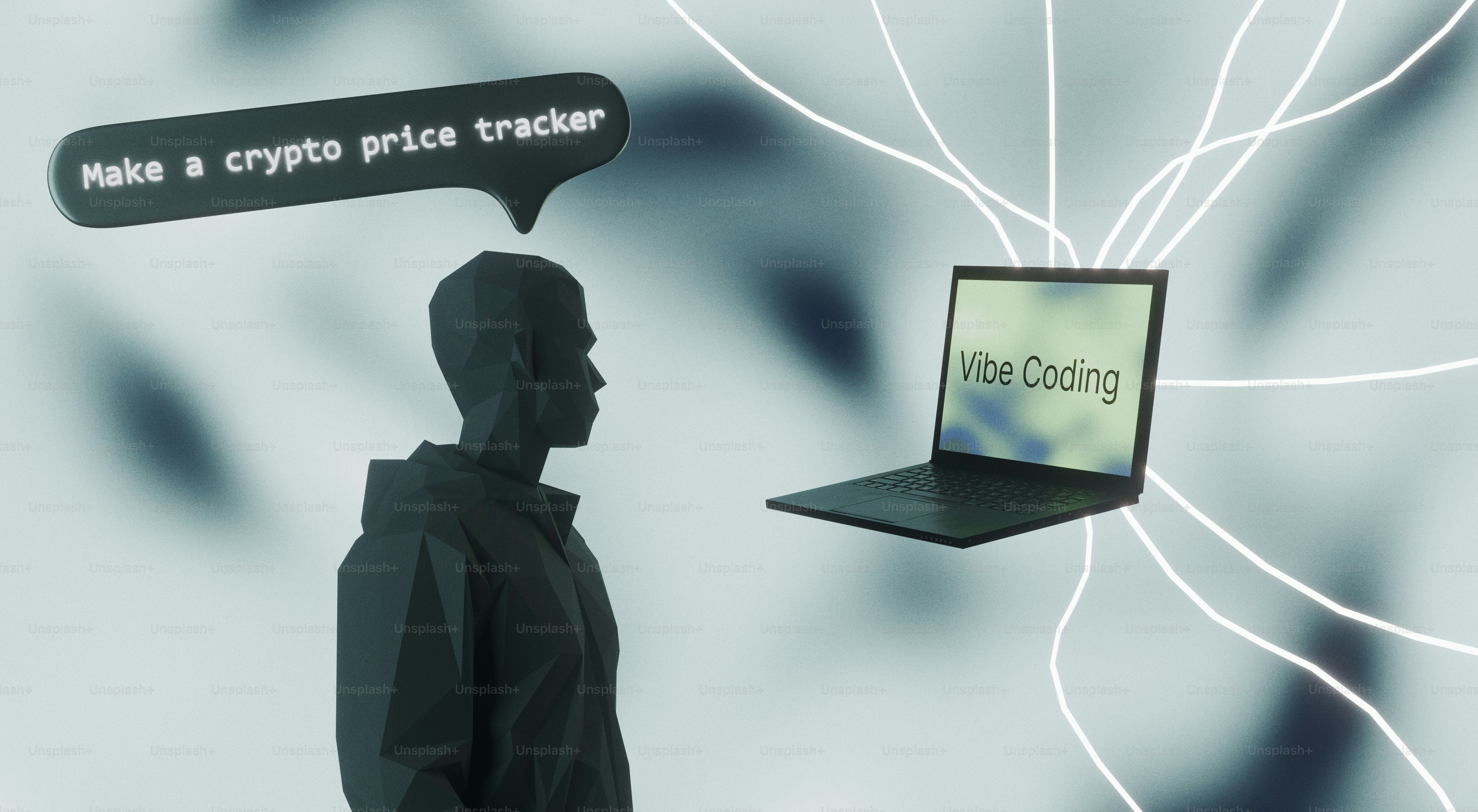 Man thinks about making crypto tracker on laptop