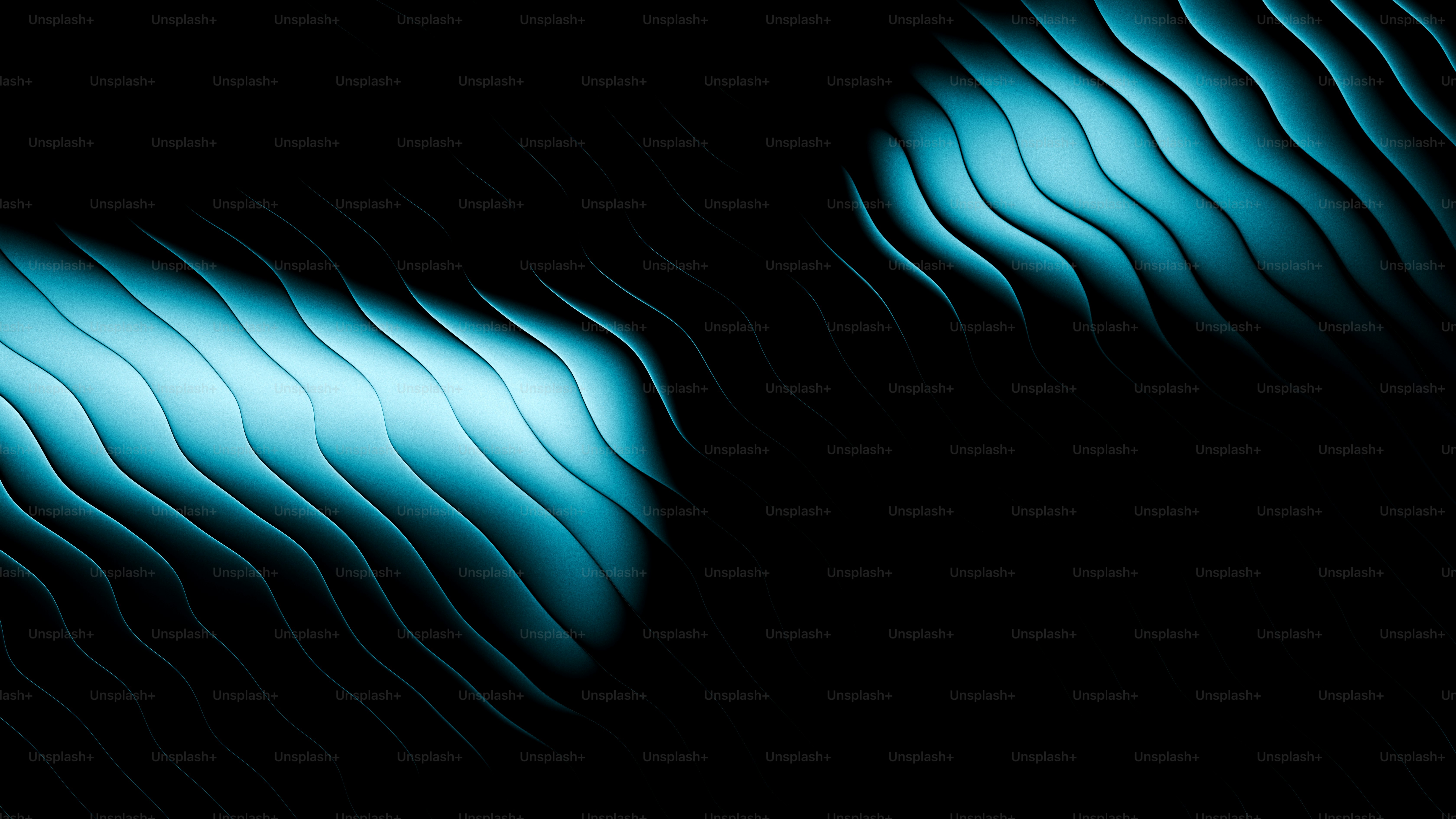 Abstract blue waves on a black background photo – Background Image on ...